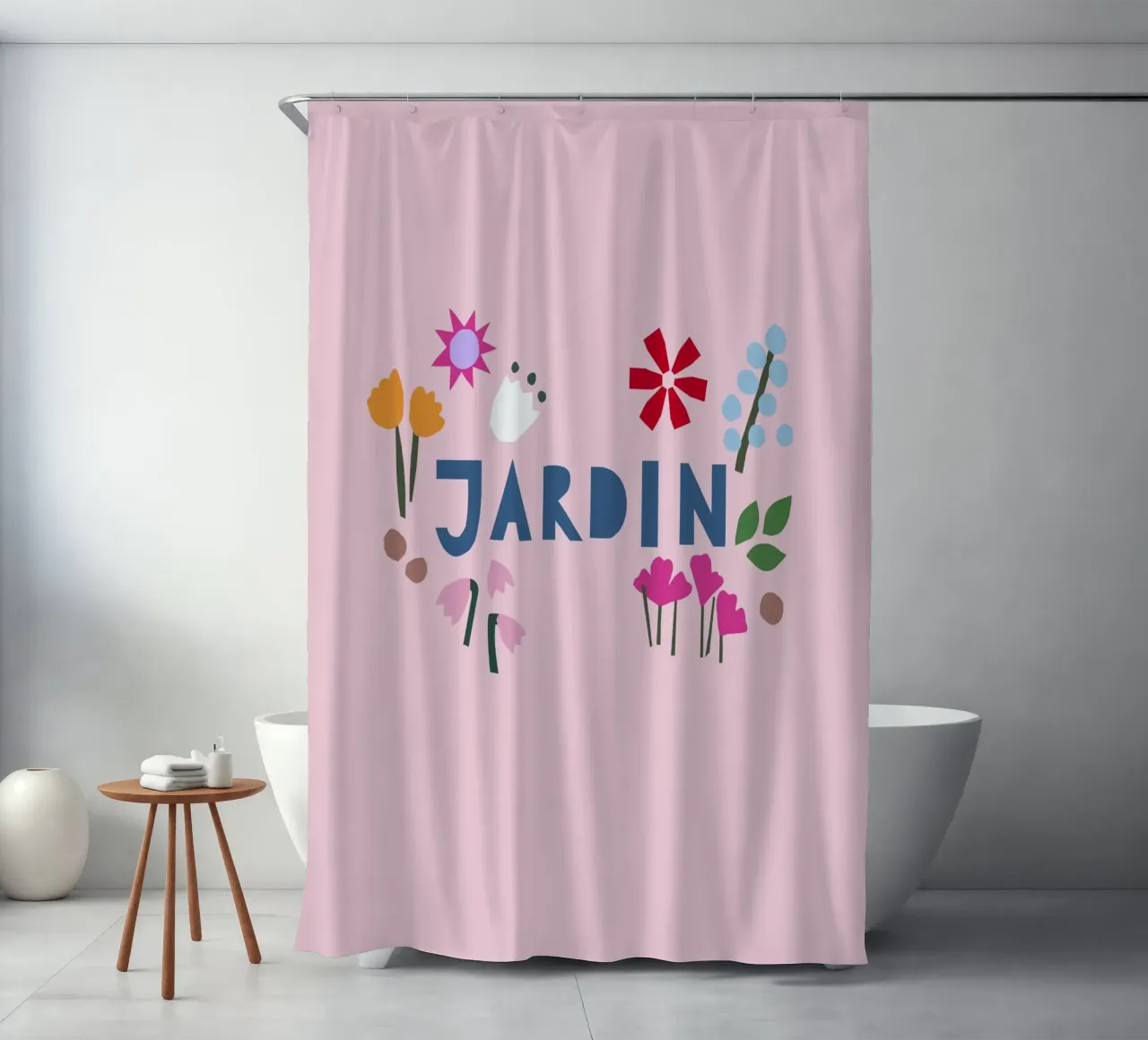 Jardin Papercut rosa tenda da doccia da Iris Knabenschuh Design