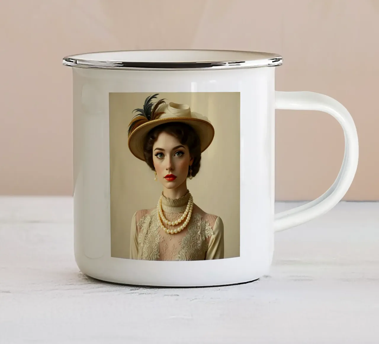 La bellezza del vecchio giorno tazza in smalto da Anita's Dream