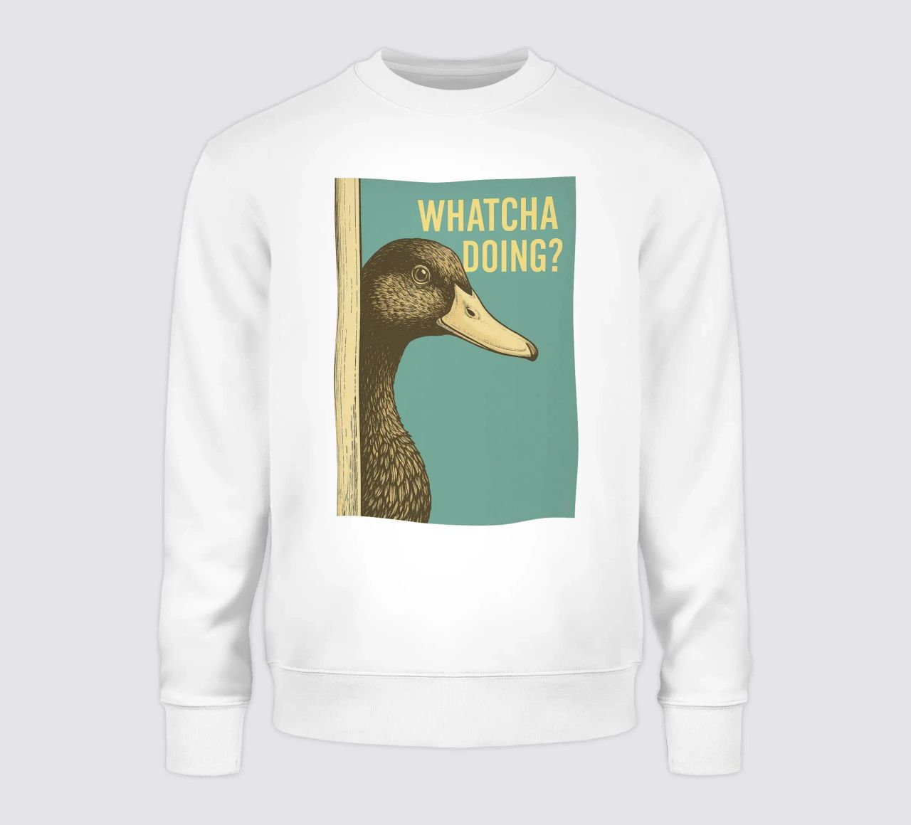 Funny Duck Whatcha Doing Funny Baño sudadera de the gindils