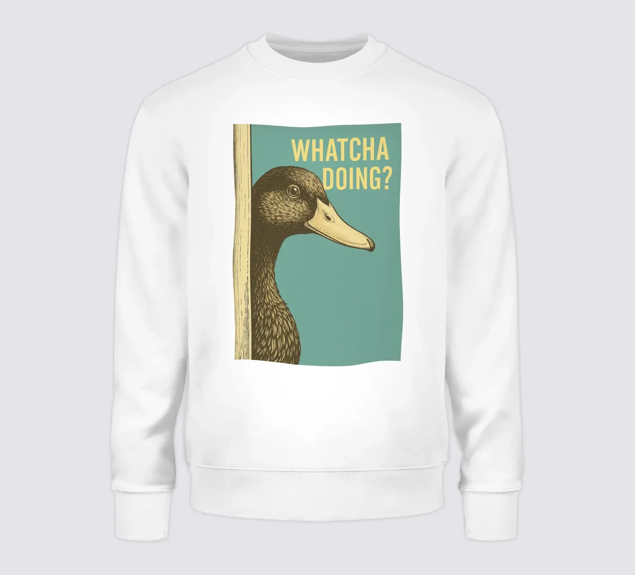 Funny Duck Whatcha Doing Funny Badezimmer Sweatshirt von the gindils