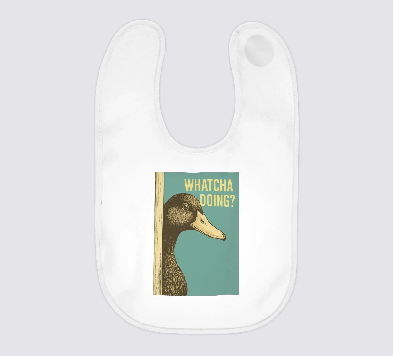 Funny Duck Whatcha Doing Funny Badezimmer Babylätzchen von the gindils