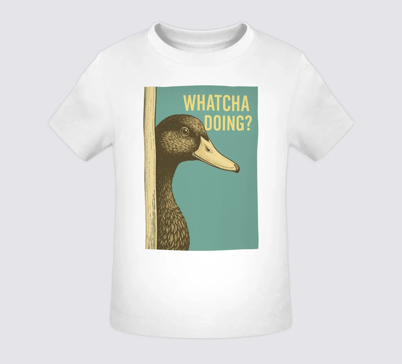 Funny Duck Whatcha Doing Funny Baño camiseta de bebé de the gindils