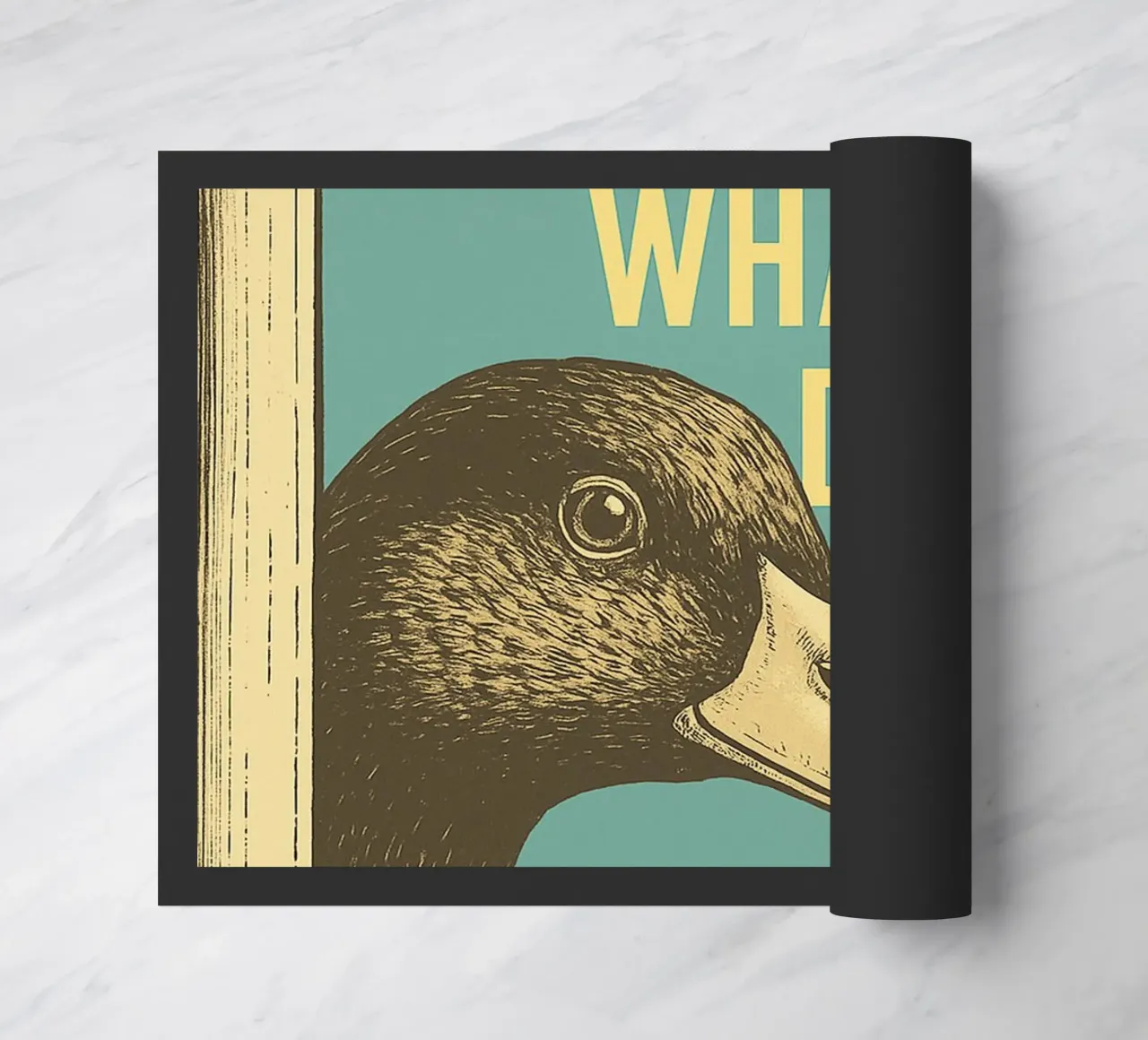 Funny Duck Whatcha Doing Funny Badezimmer Fußmatte von the gindils