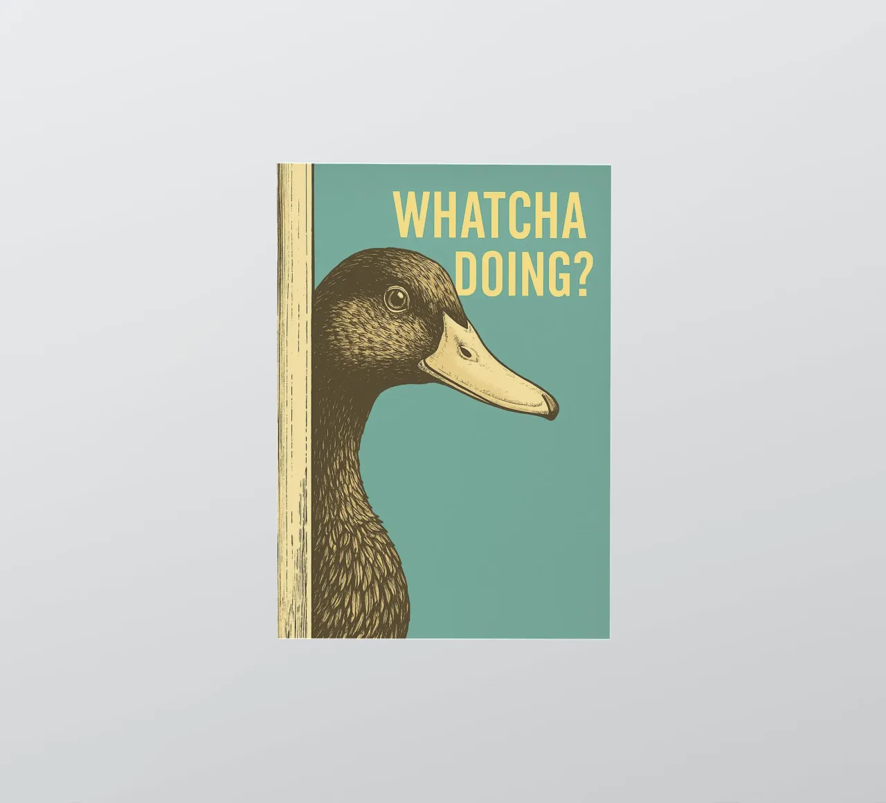 Funny Duck Whatcha Doing Funny Baño pegatina de the gindils