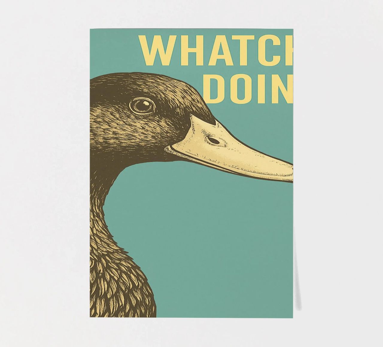 Funny Duck Whatcha Doing Funny Badezimmer Stickerbogen von the gindils