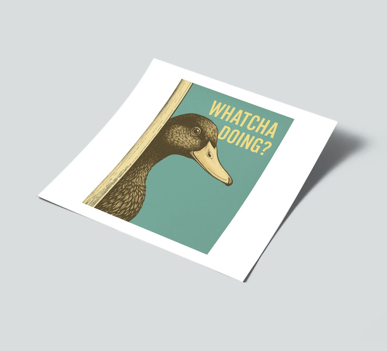 Funny Duck Whatcha Doing Funny Badezimmer Stickerbogen von the gindils