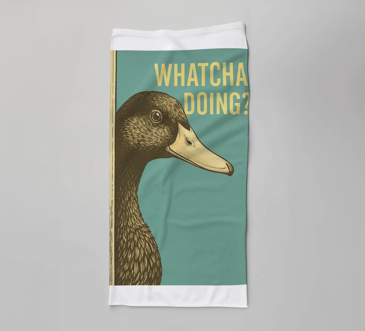 Funny Duck Whatcha Doing Funny Badezimmer Handtuch von the gindils