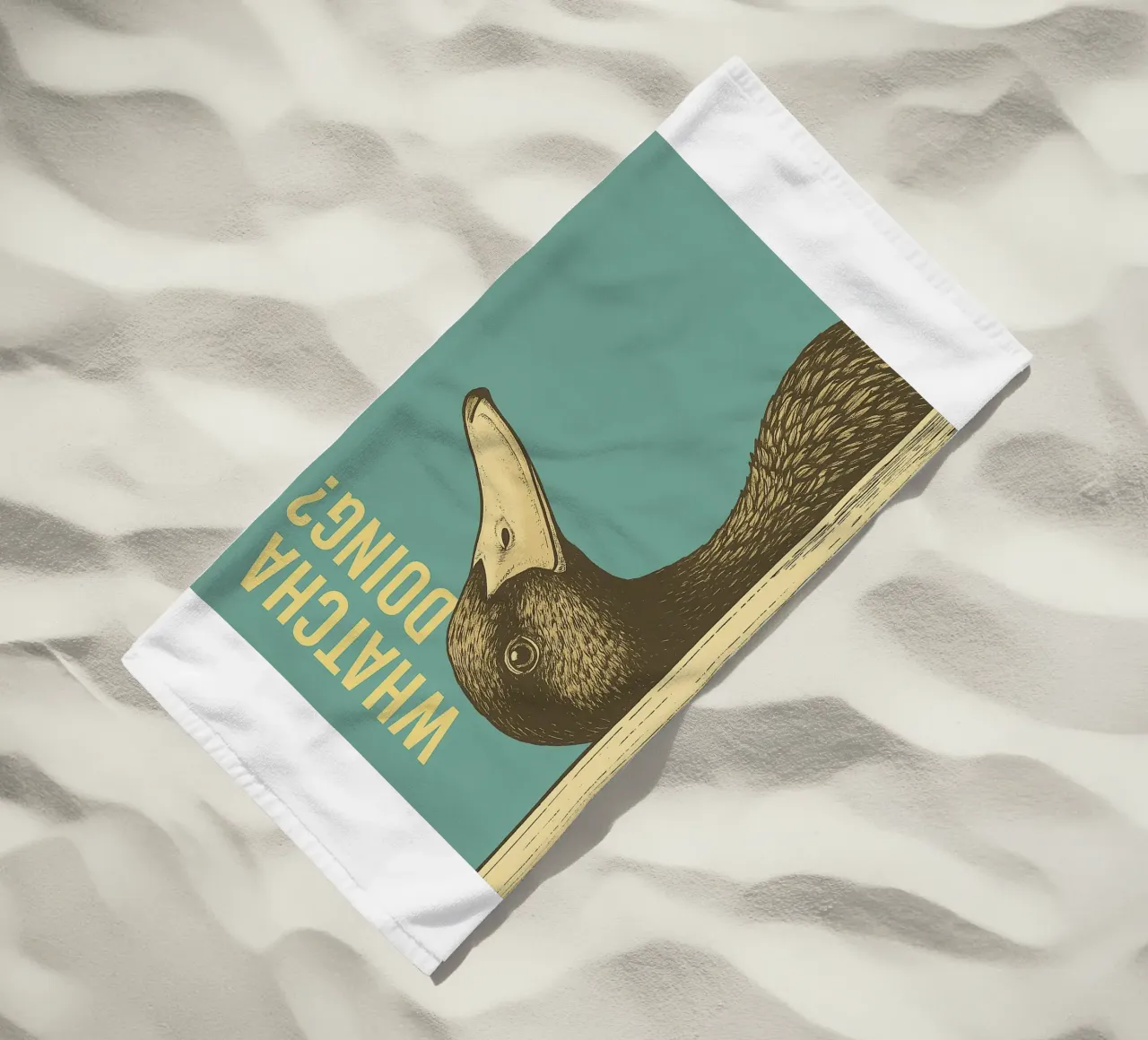 Funny Duck Whatcha Doing Funny Baño toalla de playa de the gindils