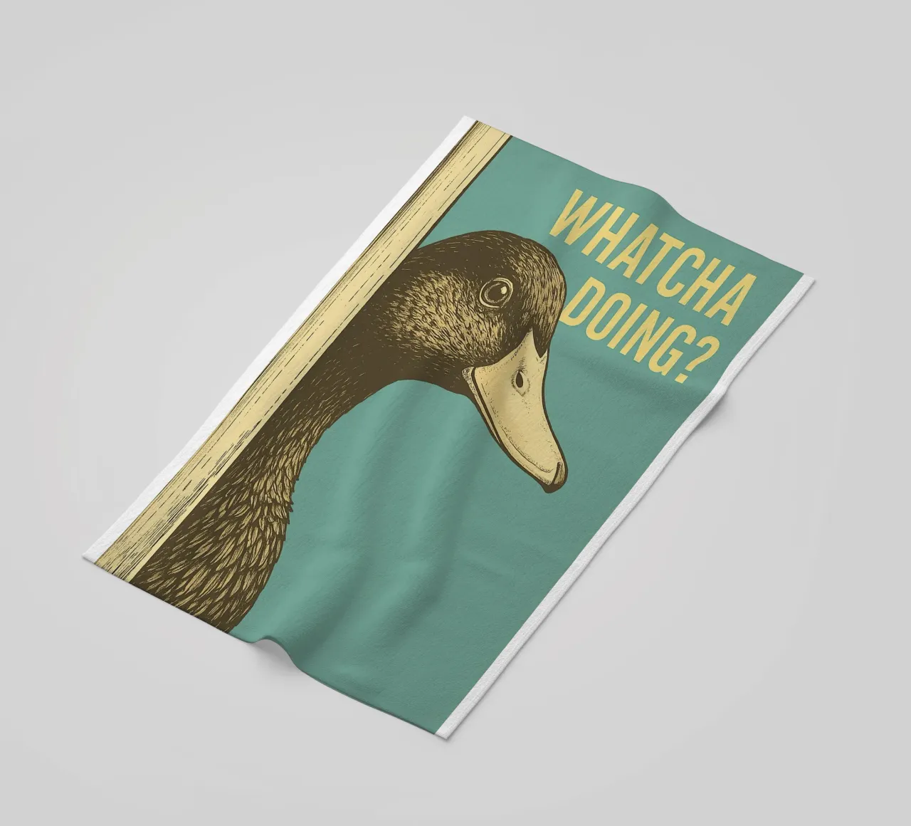 Funny Duck Whatcha Doing Funny Baño toalla de playa de the gindils