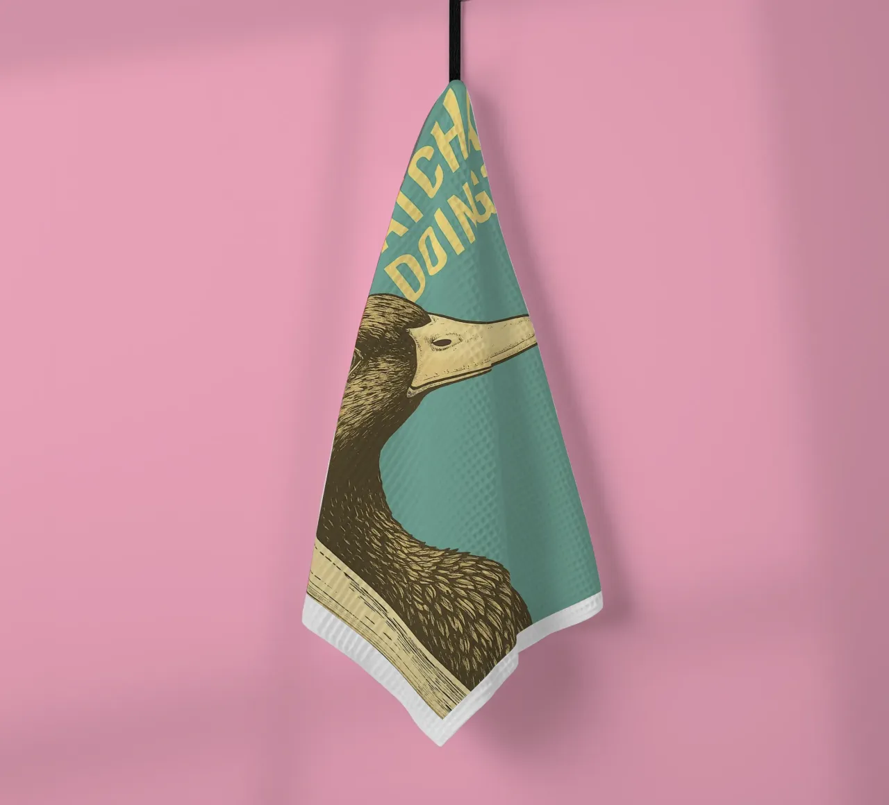 Funny Duck Whatcha Doing Funny Badezimmer Geschirrtuch von the gindils