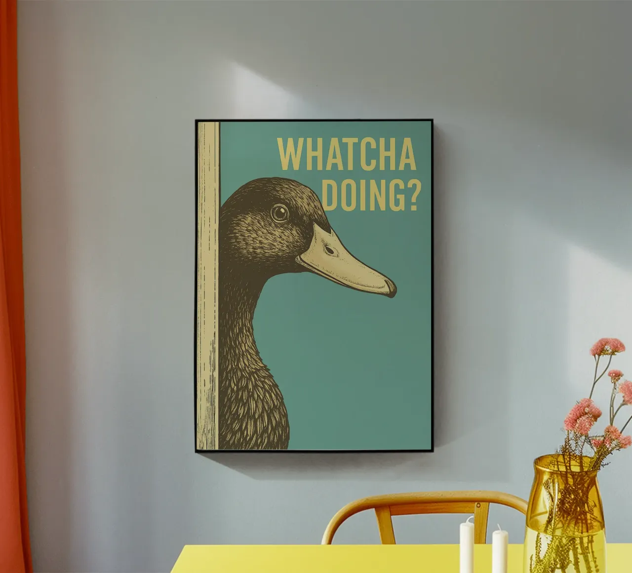 Funny Duck Whatcha Doing Funny Badezimmer Acryl-Glas von the gindils