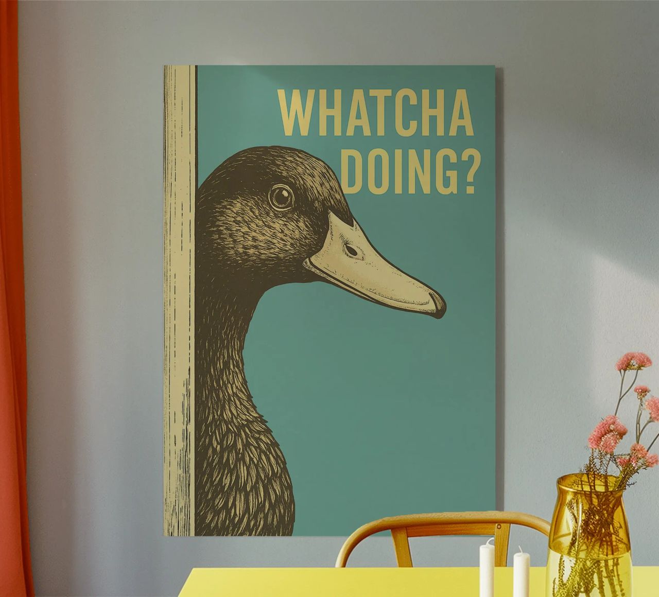 Funny Duck Whatcha Doing Funny Baño metacrilato de the gindils