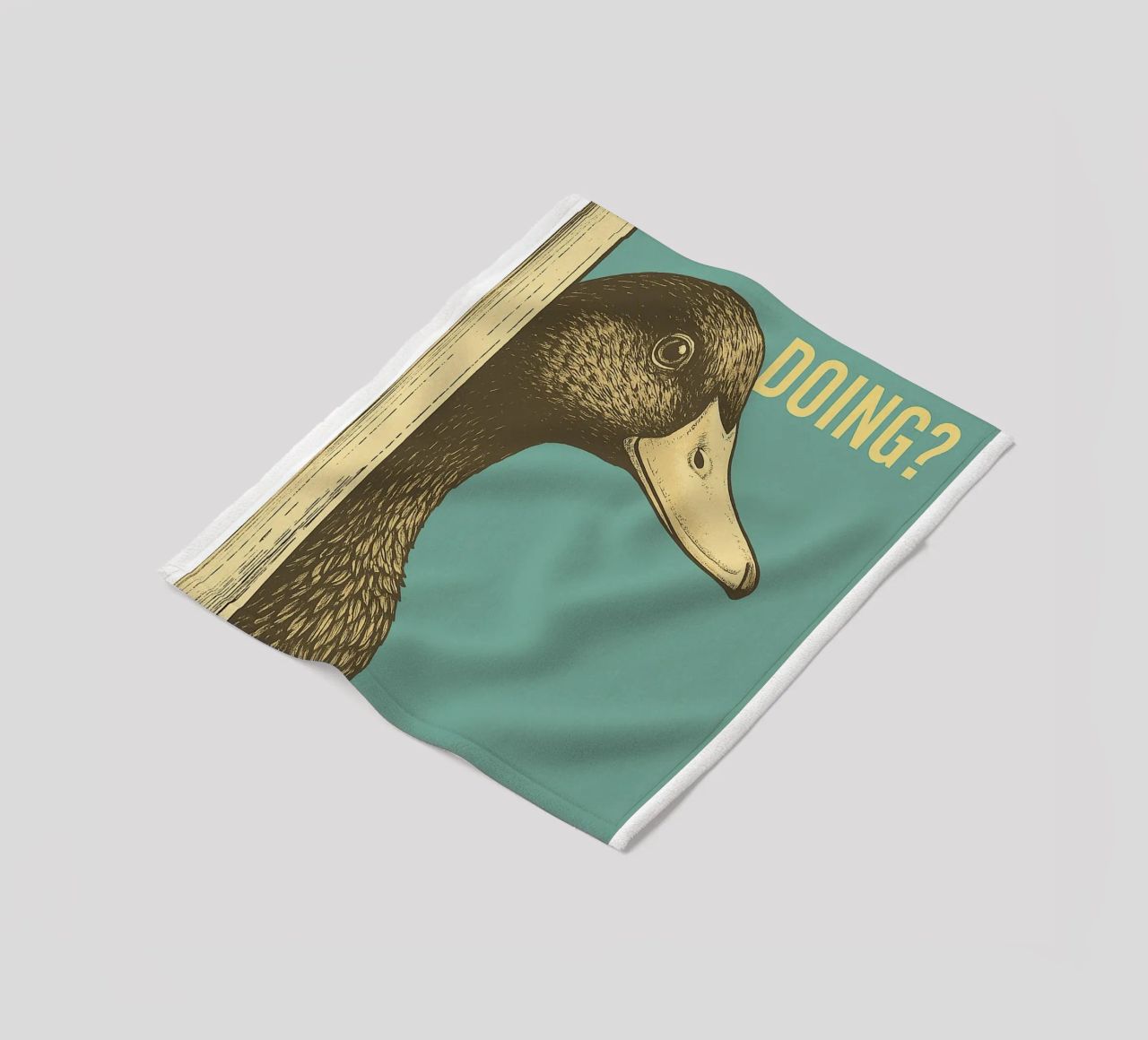 Funny Duck Whatcha Doing Funny Badezimmer Fleecedecke von the gindils