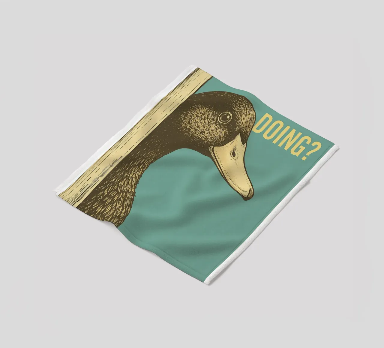 Funny Duck Whatcha Doing Funny Badezimmer Fleecedecke von the gindils