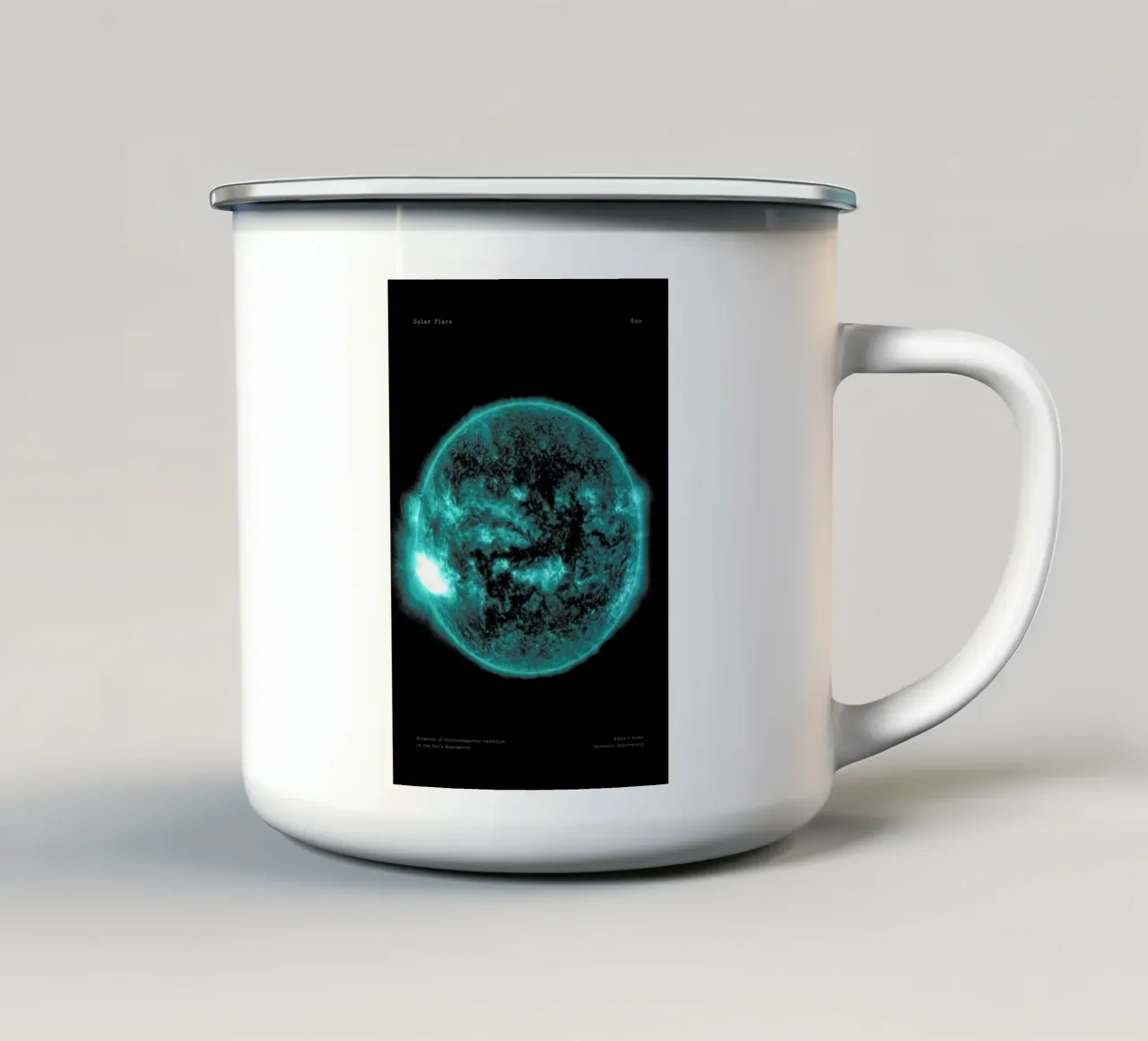 Solar Flare II tazza in smalto da Vintage by JUNIQE