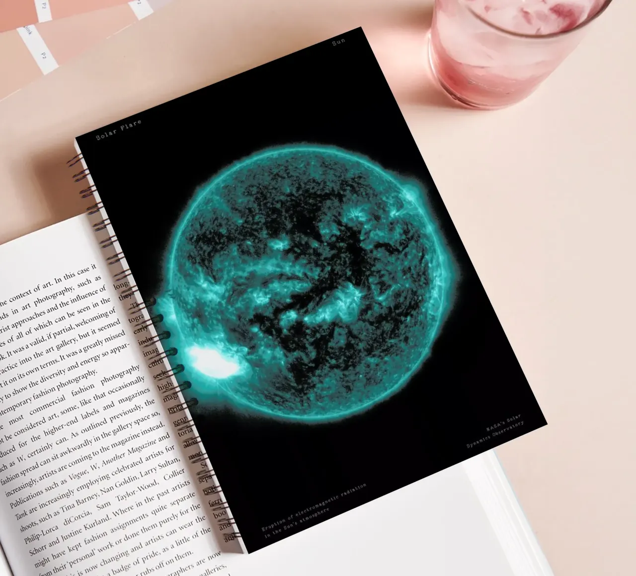 Solar Flare II spiral notebook by Vintage by JUNIQE