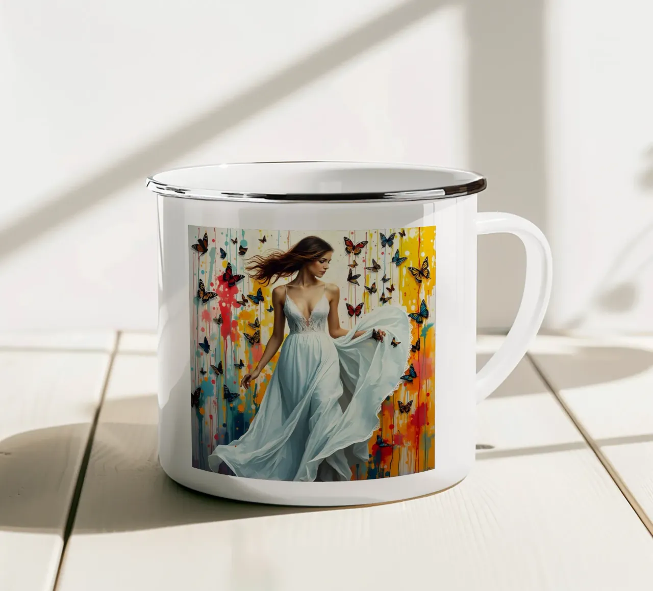 Farfalla Gal tazza in smalto da Anita's Dream