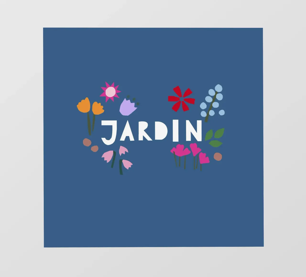 Jardin Papercut blau telo in pvc da Iris Knabenschuh Design