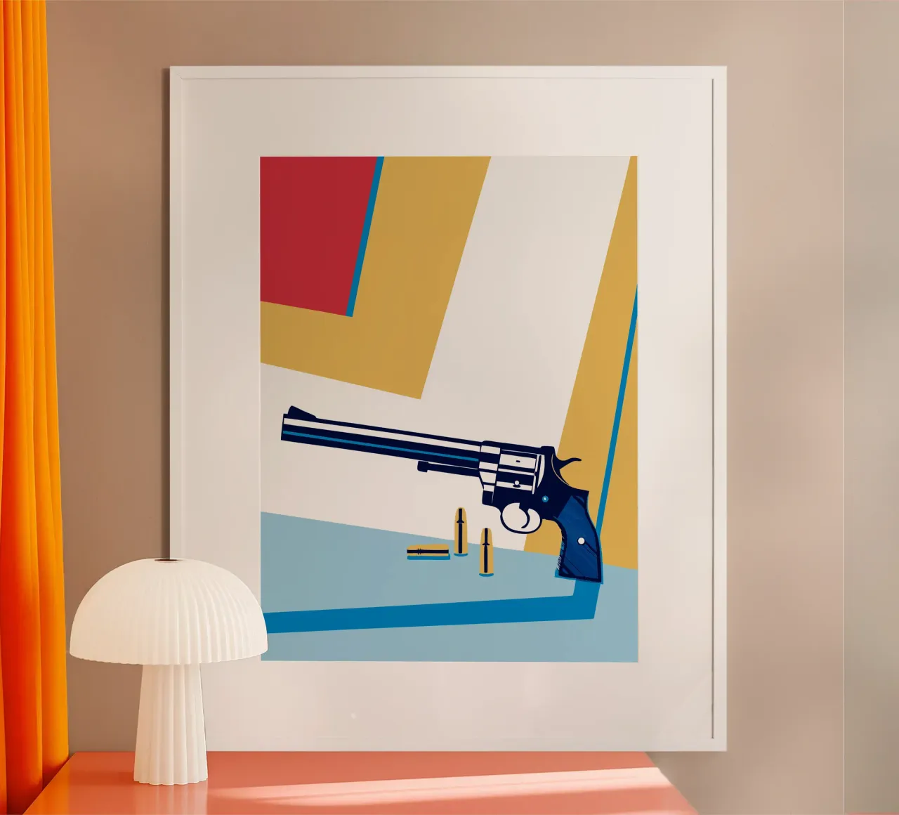 Arma a pistola poster con telaio in legno da TODAY'S SHOP