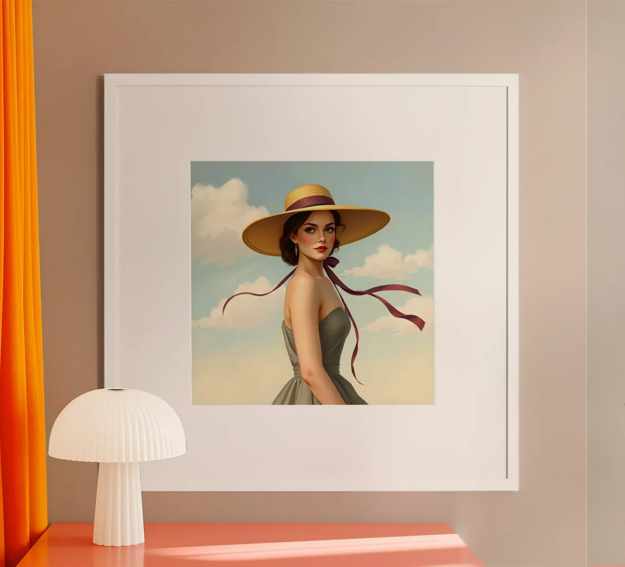 Signora con cappello carta hahnemühle da Anita's Dream