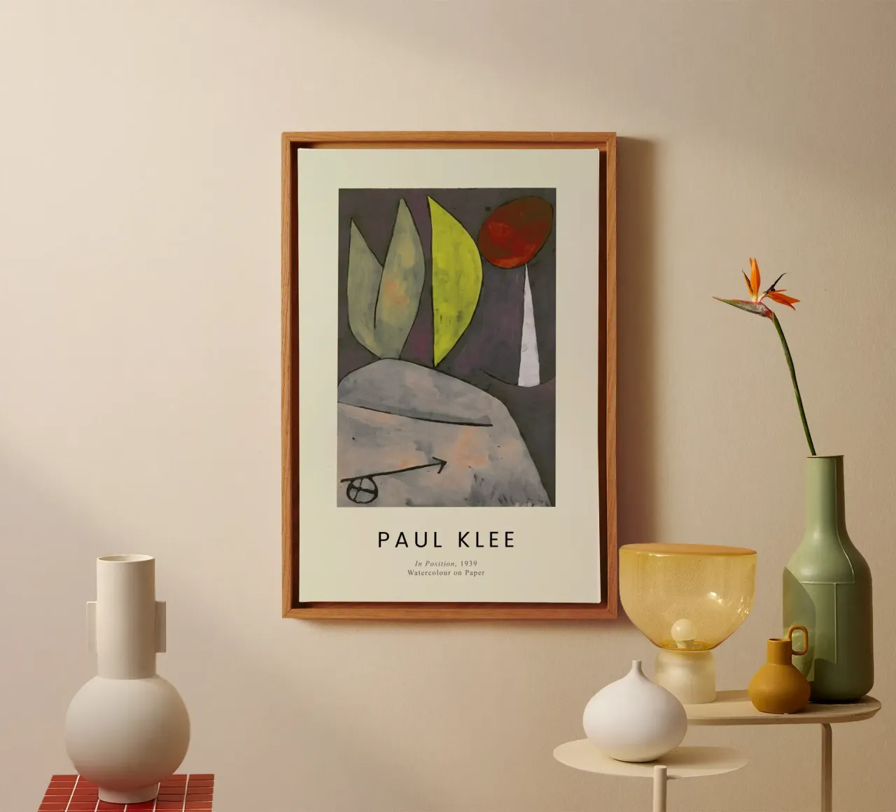 Klee - In Position tela con Cornice a cassetta da Vintage by JUNIQE