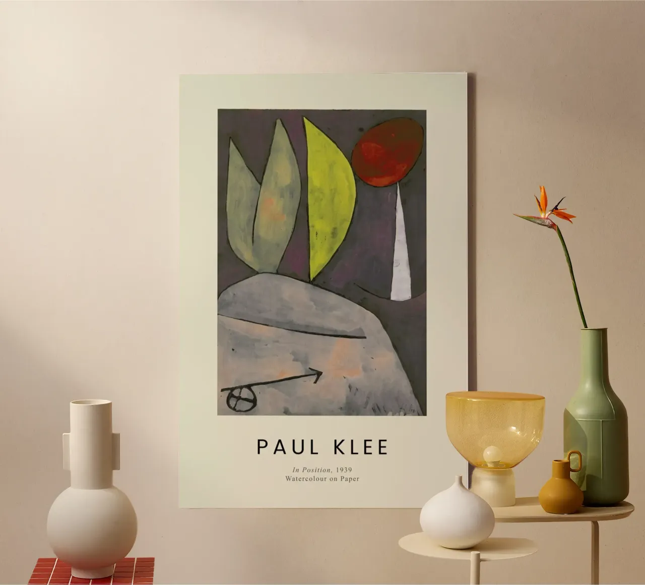 Klee - In Position tela con Cornice a cassetta da Vintage by JUNIQE