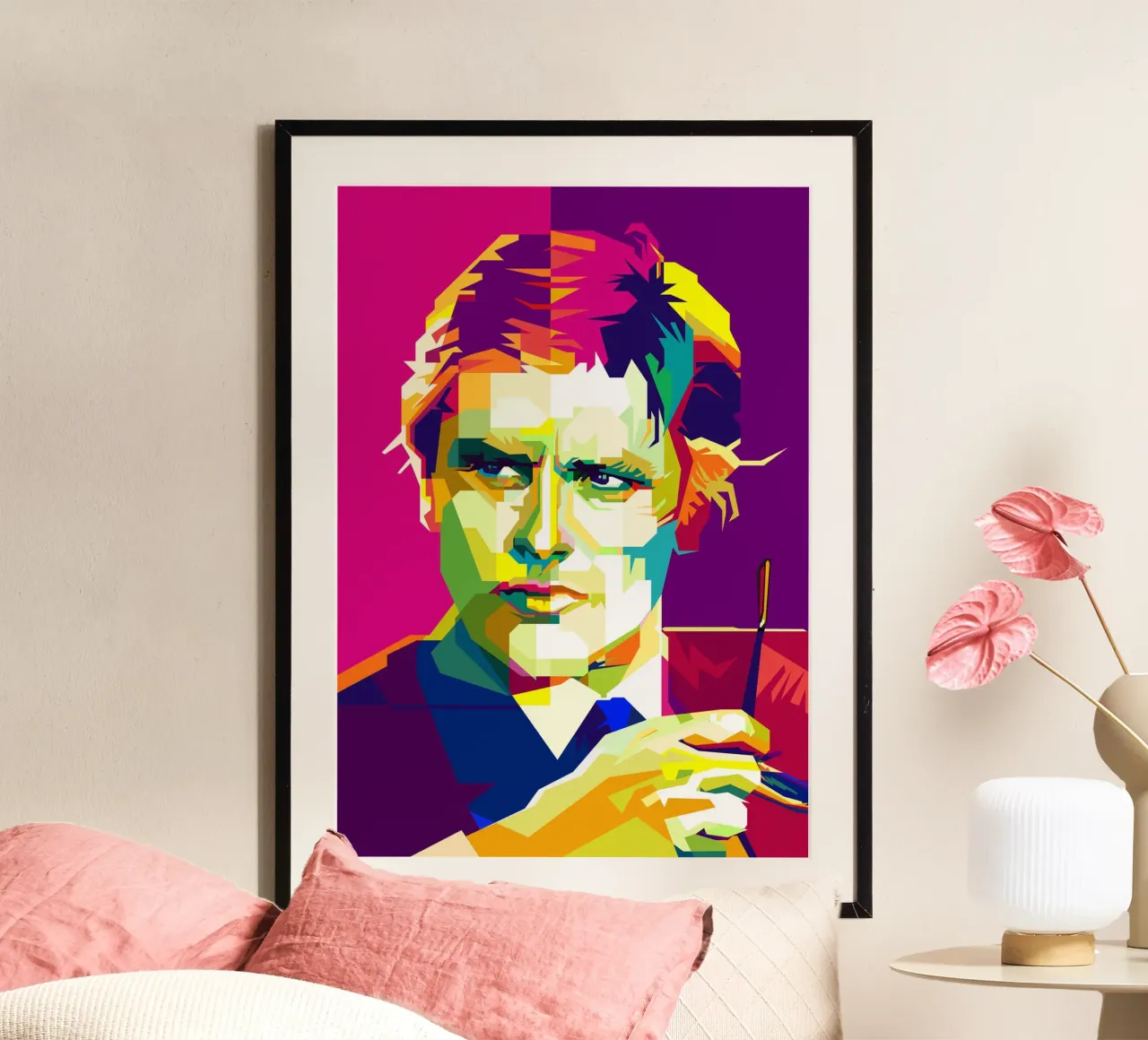 Alain Delon Attore cinematografico Arte di tendenza ora poster da Artkreator