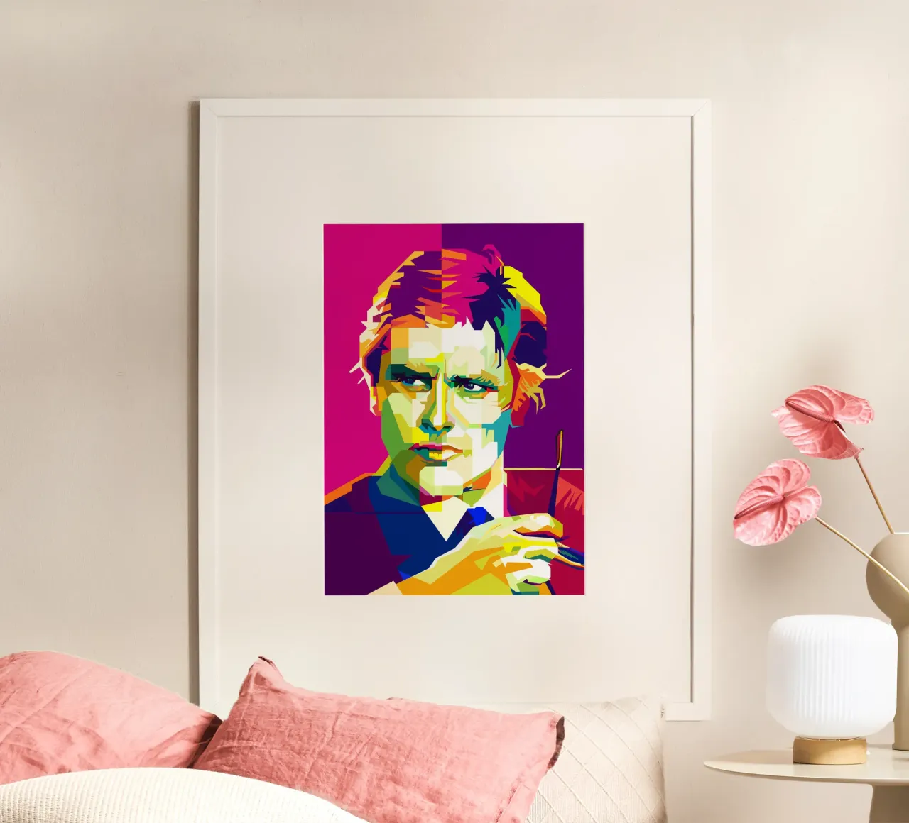 Alain Delon Attore cinematografico Arte di tendenza ora poster da Artkreator