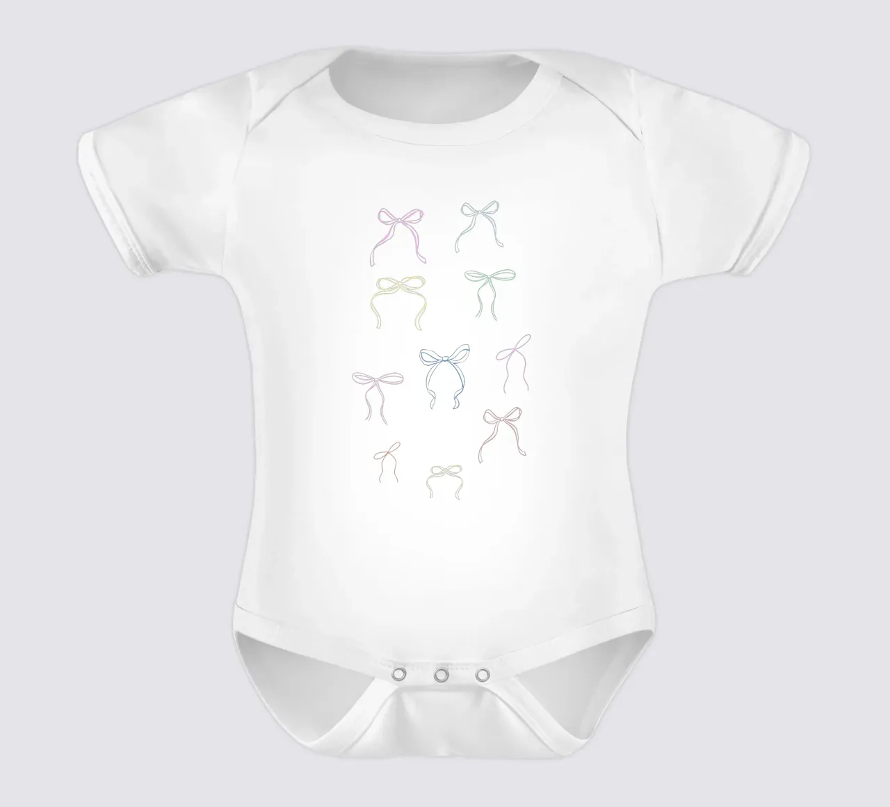Mignon nœud coloré imprimé body bébé de Coquette Club