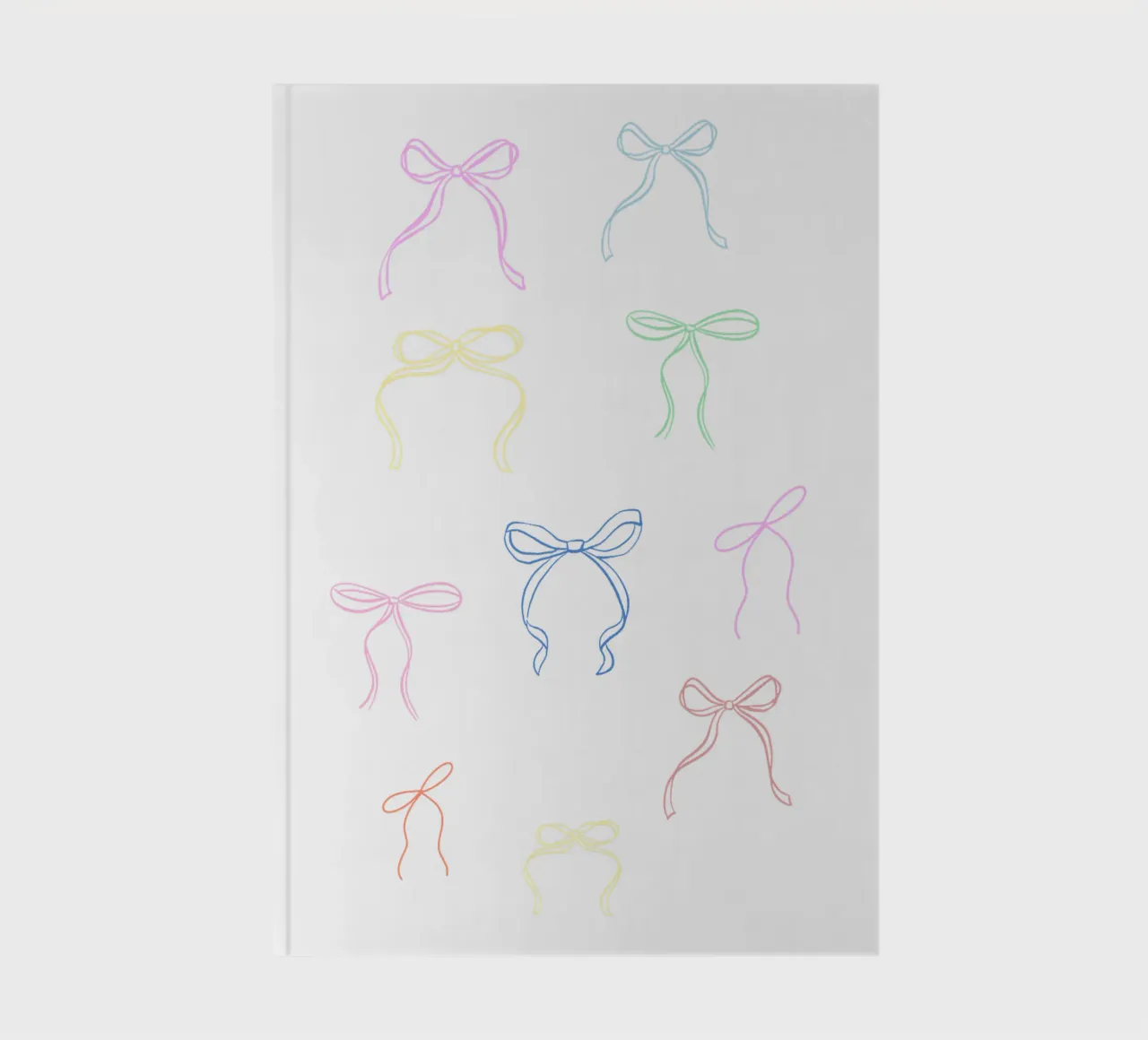 Cute Colourful Bow Print notebook by Coquette Club