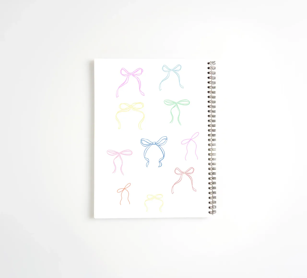 Cute Colourful Bow Print spiral notebook by Coquette Club