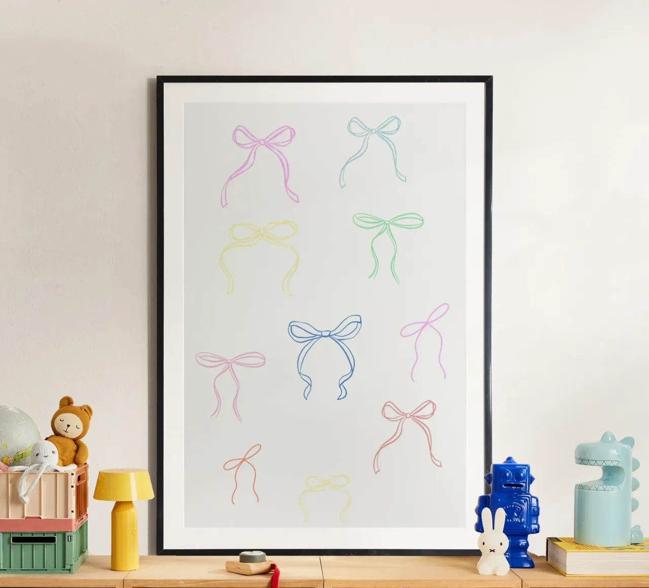 Mignon nœud coloré imprimé poster de Coquette Club