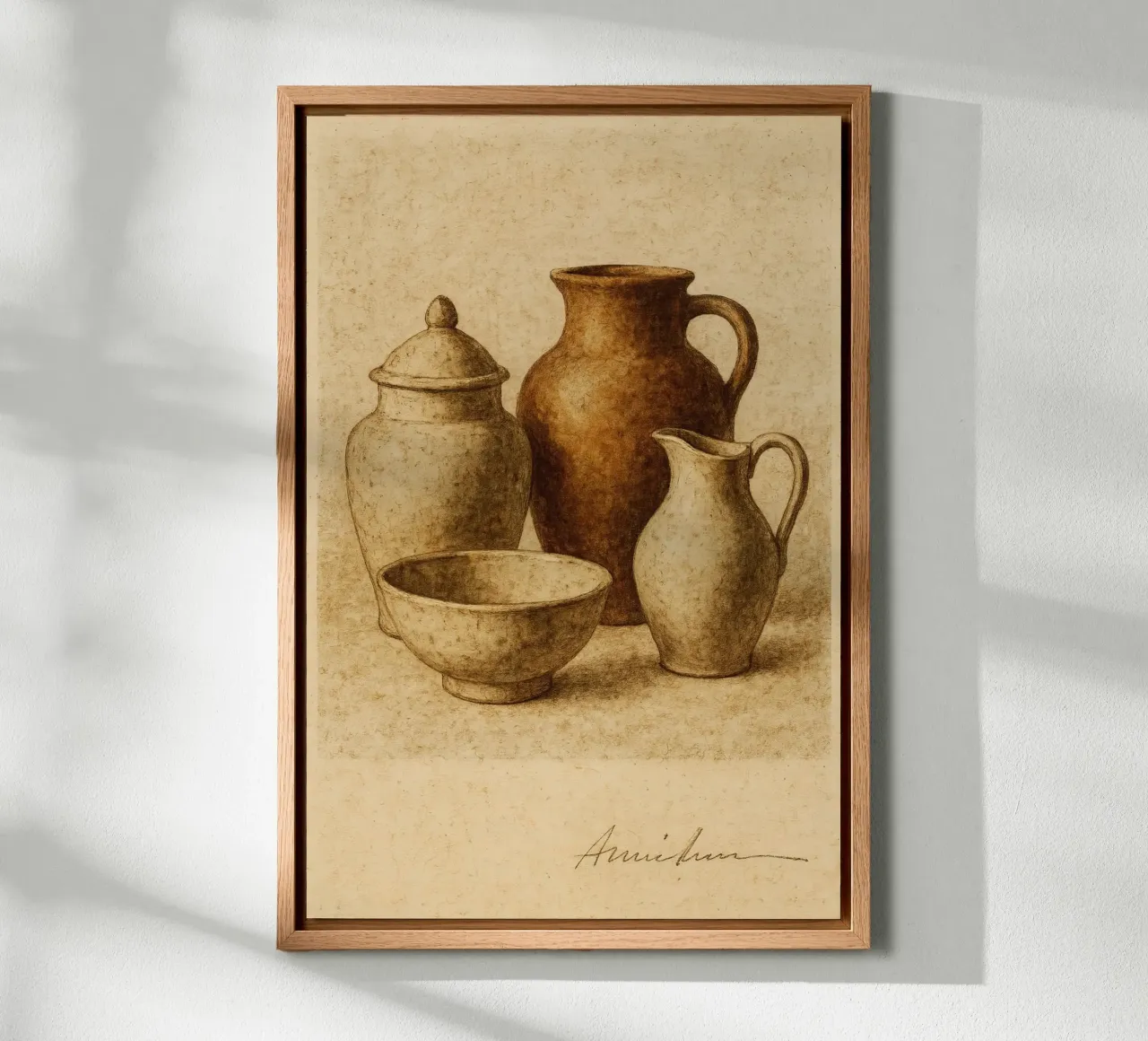 Old Ceramics tela con Cornice a cassetta da treechild