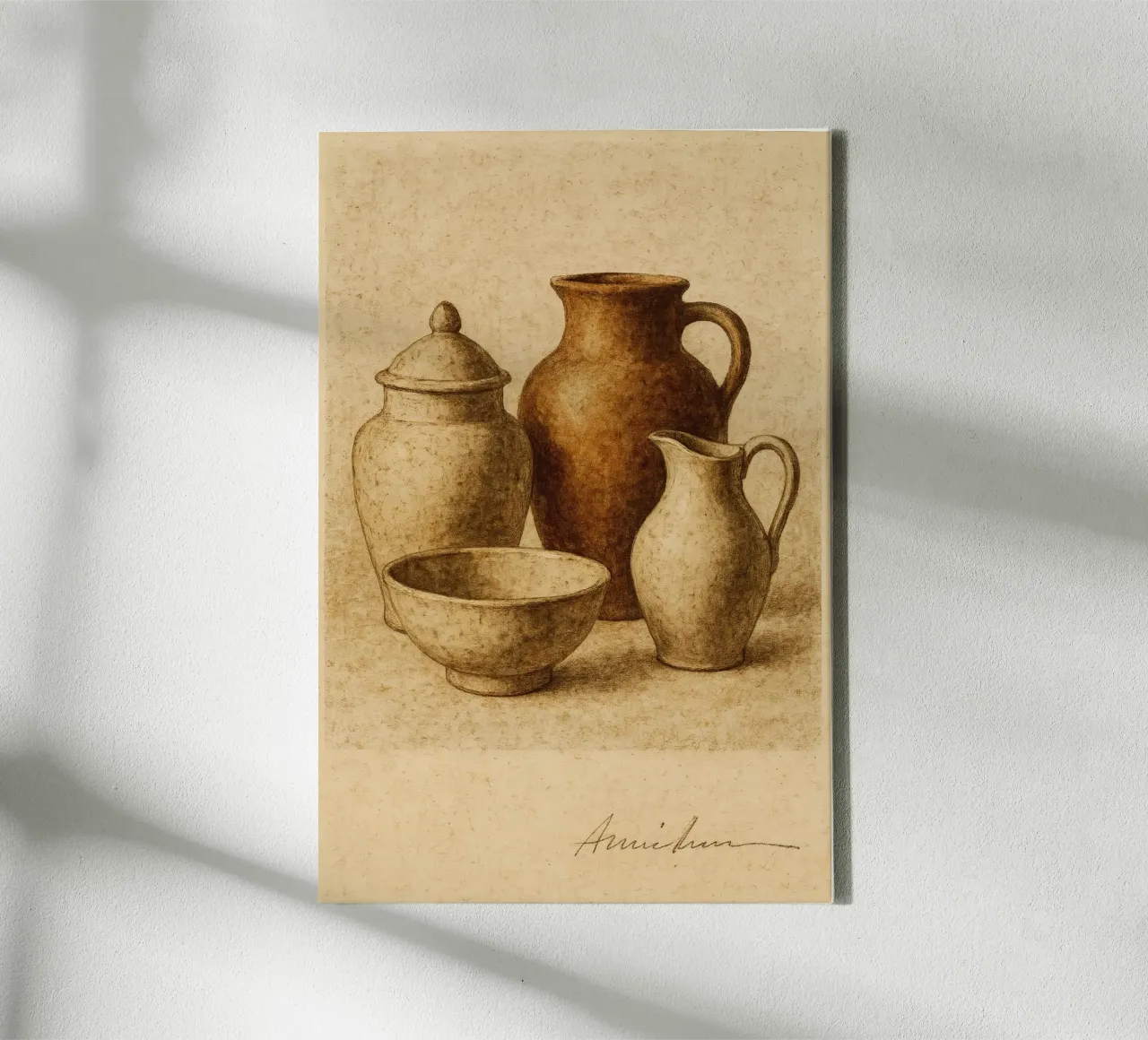 Old Ceramics tela con Cornice a cassetta da treechild