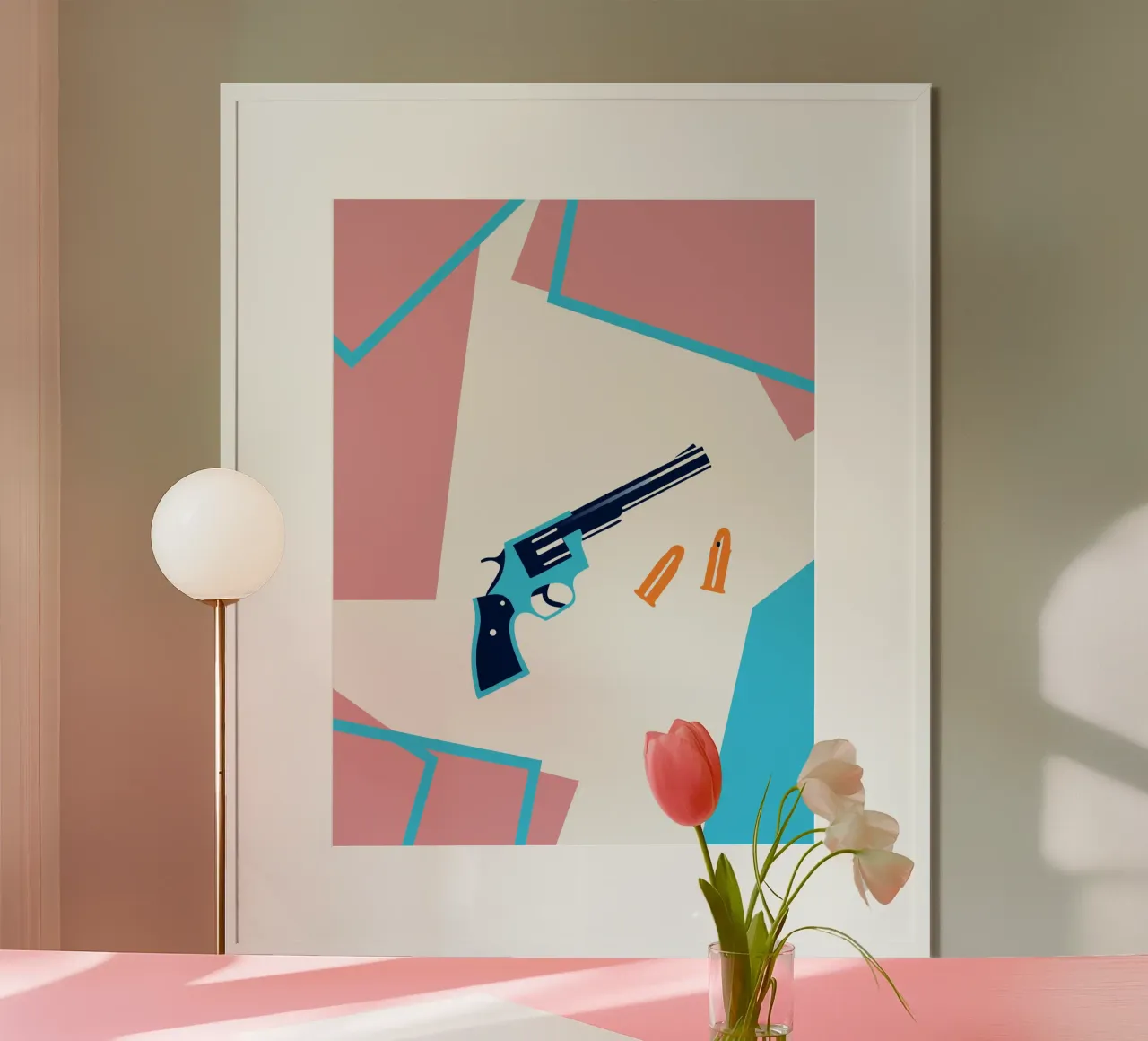 Arma a pistola poster con telaio in plastica da TODAY'S SHOP