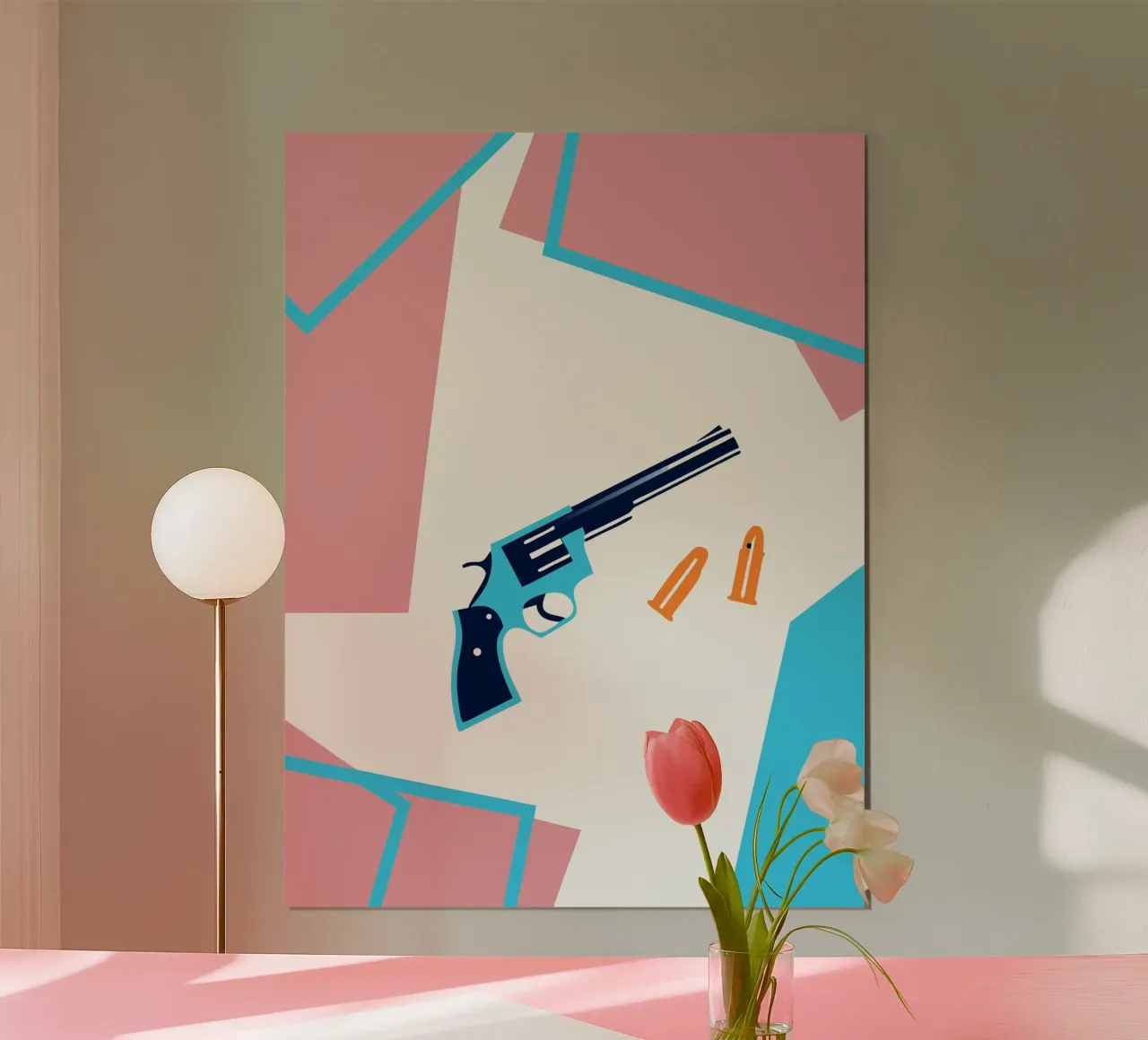 Arma a pistola poster con telaio in plastica da TODAY'S SHOP