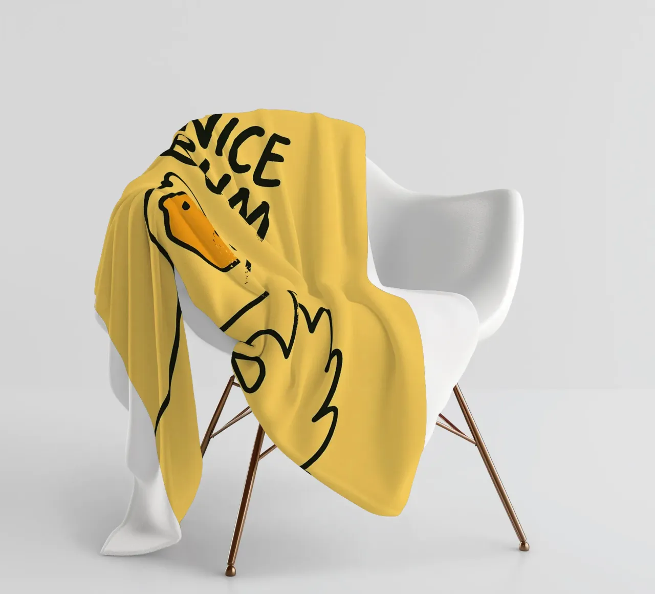 Leuke bips Grappige Eend fleecedeken van the gindils