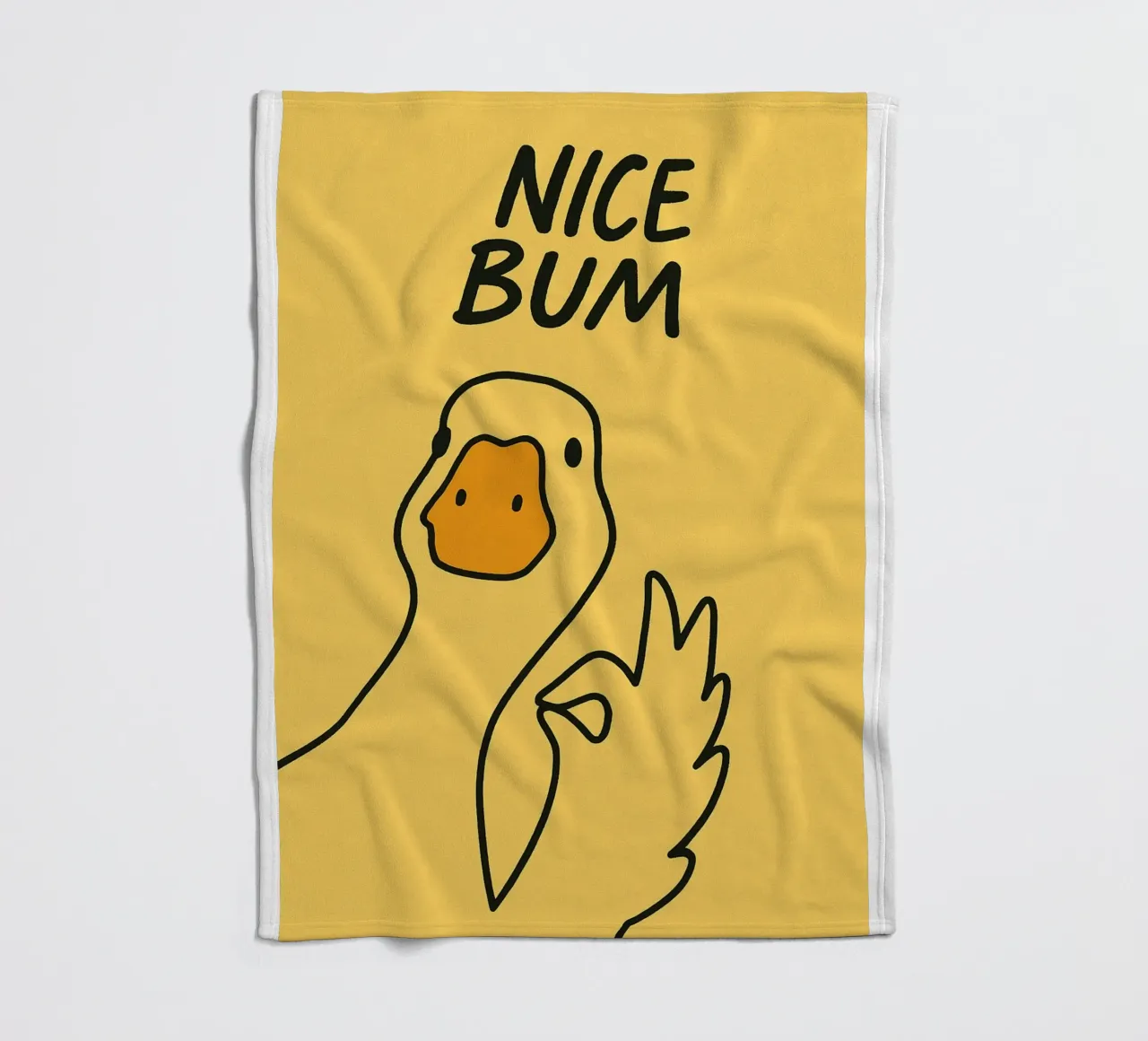 Leuke bips Grappige Eend fleecedeken van the gindils