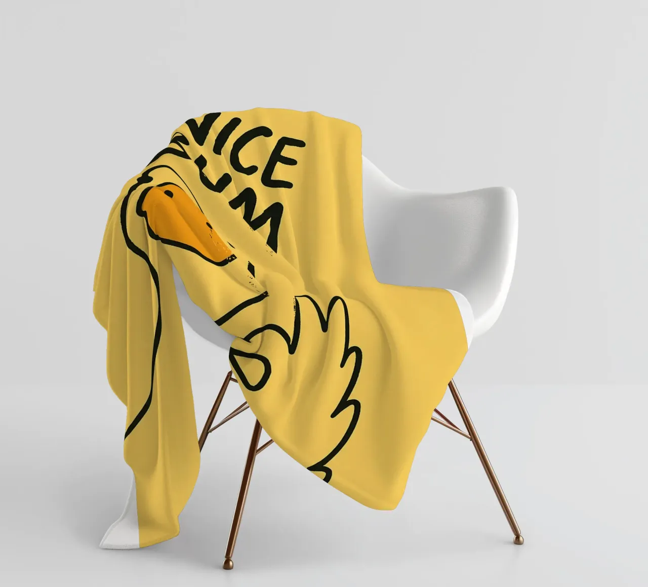 Leuke bips Grappige Eend fleecedeken van the gindils