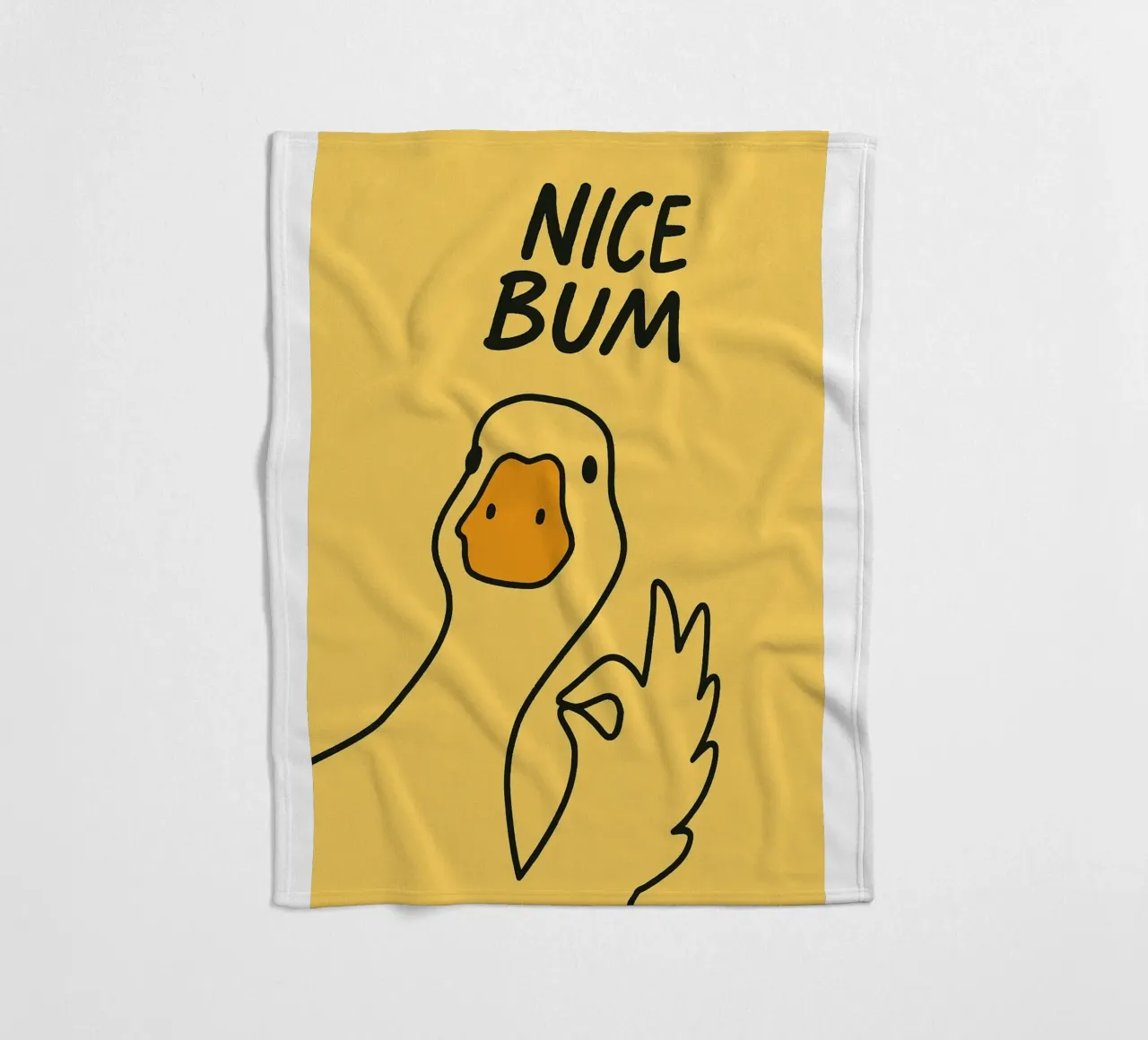 Leuke bips Grappige Eend fleecedeken van the gindils