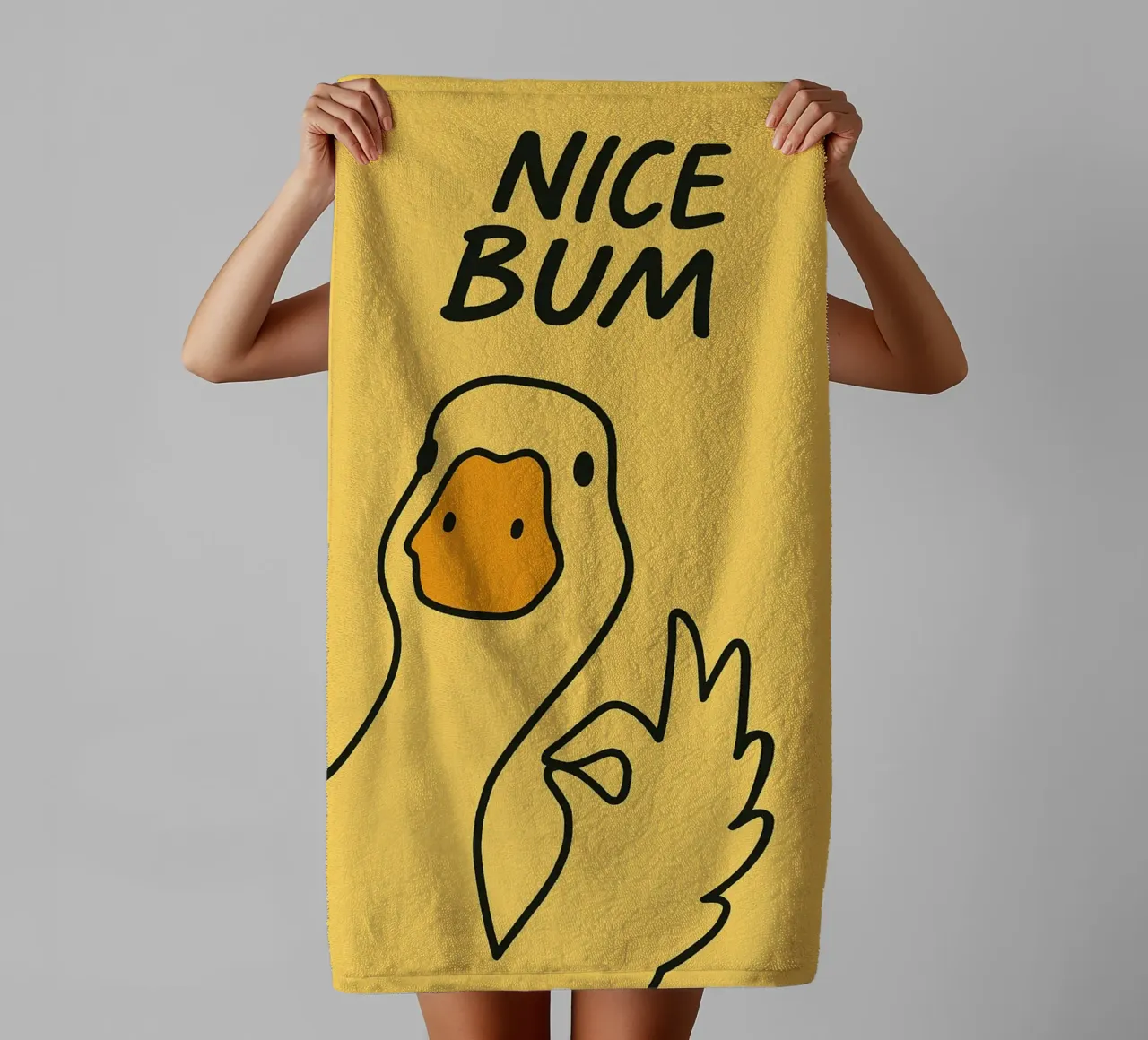 Leuke bips Grappige Eend badhanddoek van the gindils