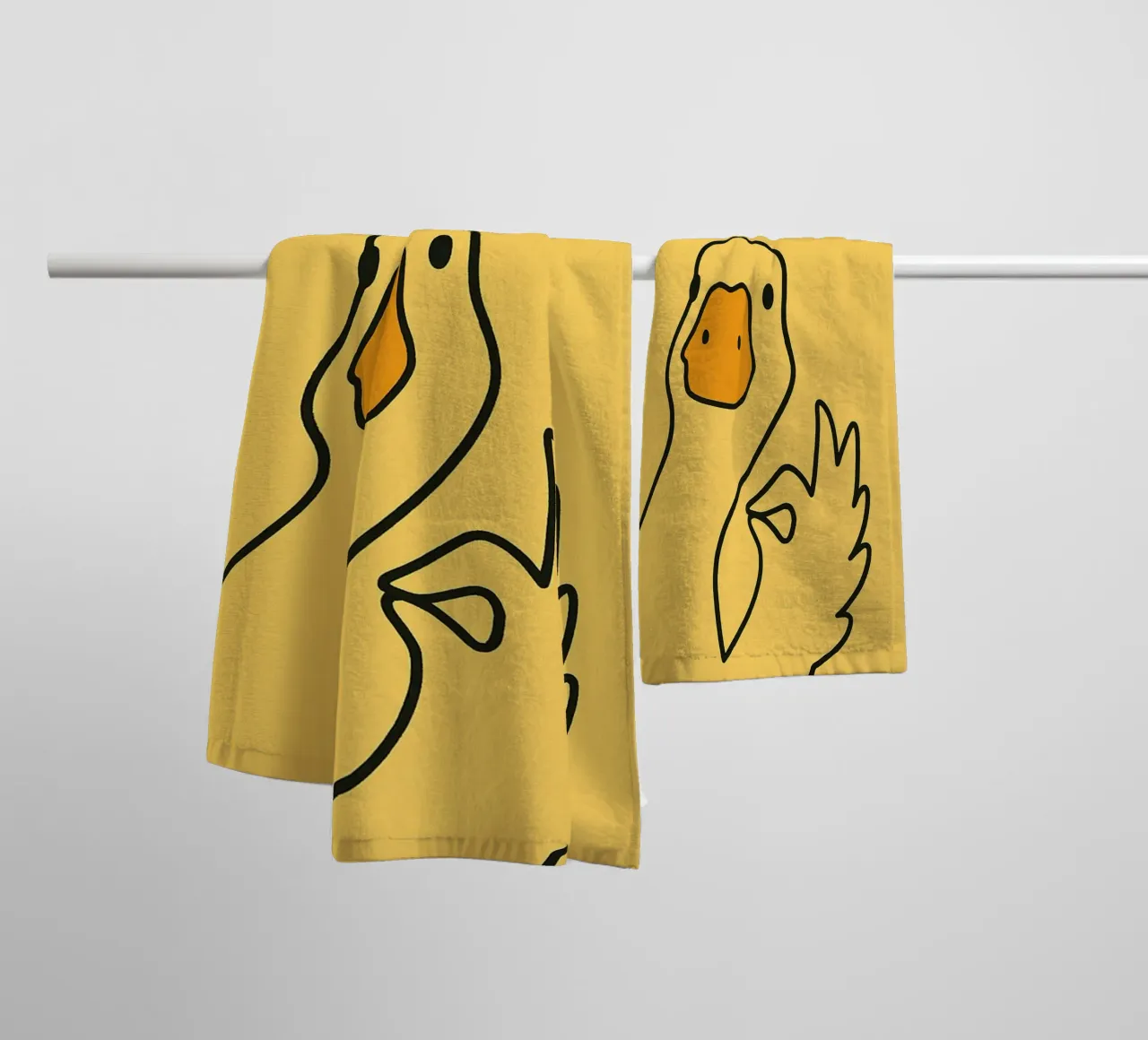 Leuke bips Grappige Eend badhanddoek van the gindils