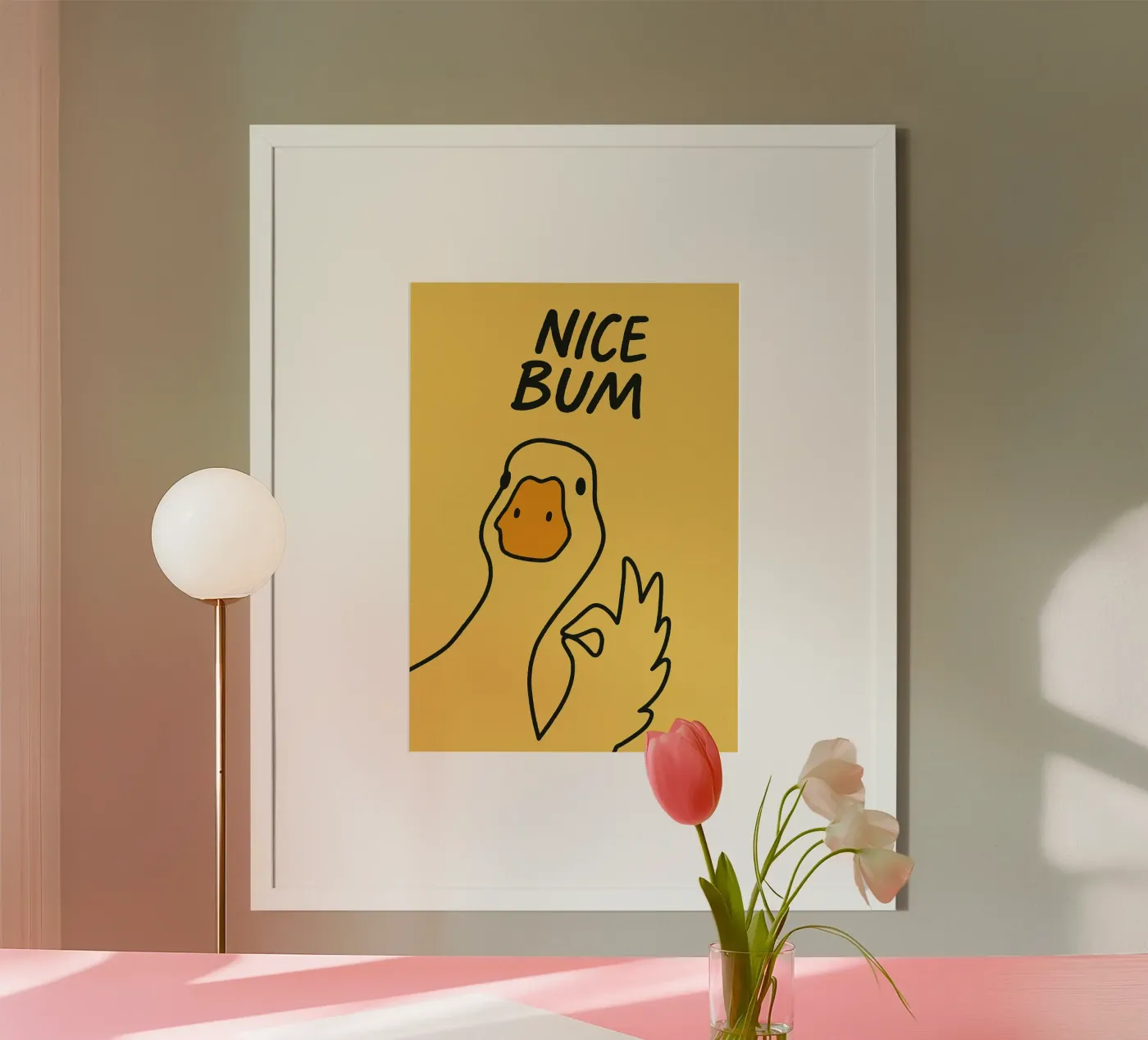 Nice Bum Funny Duck poster de the gindils
