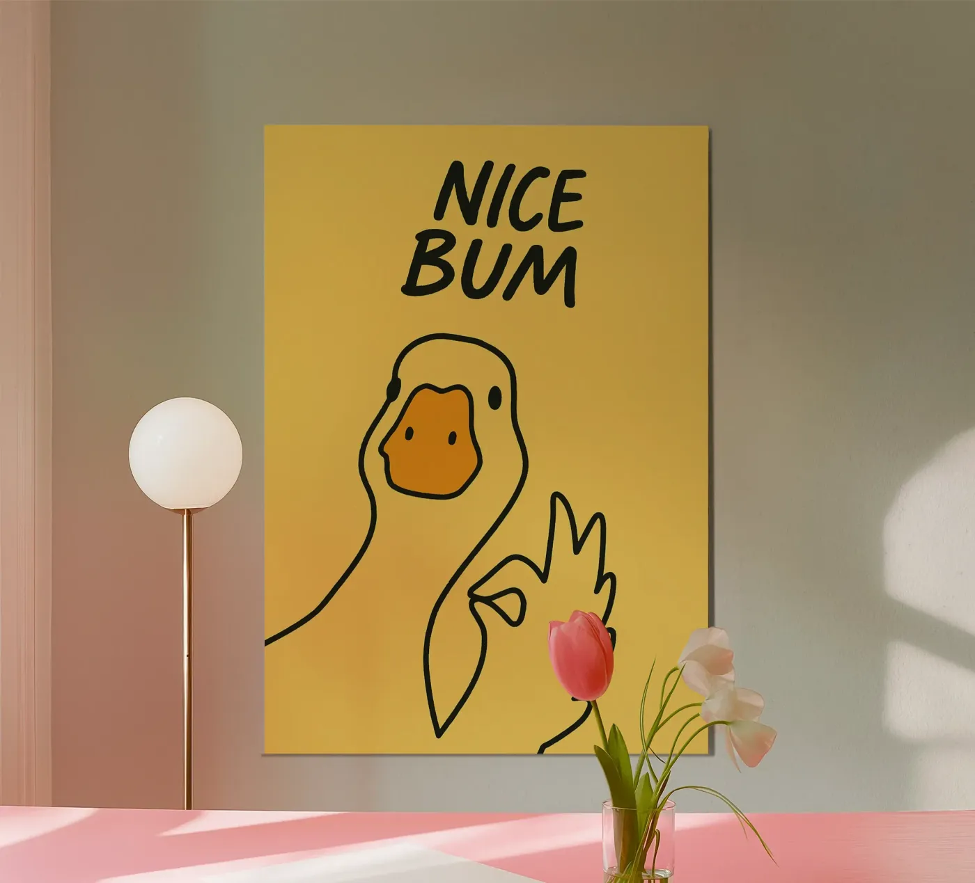 Nice Bum Funny Duck poster de the gindils