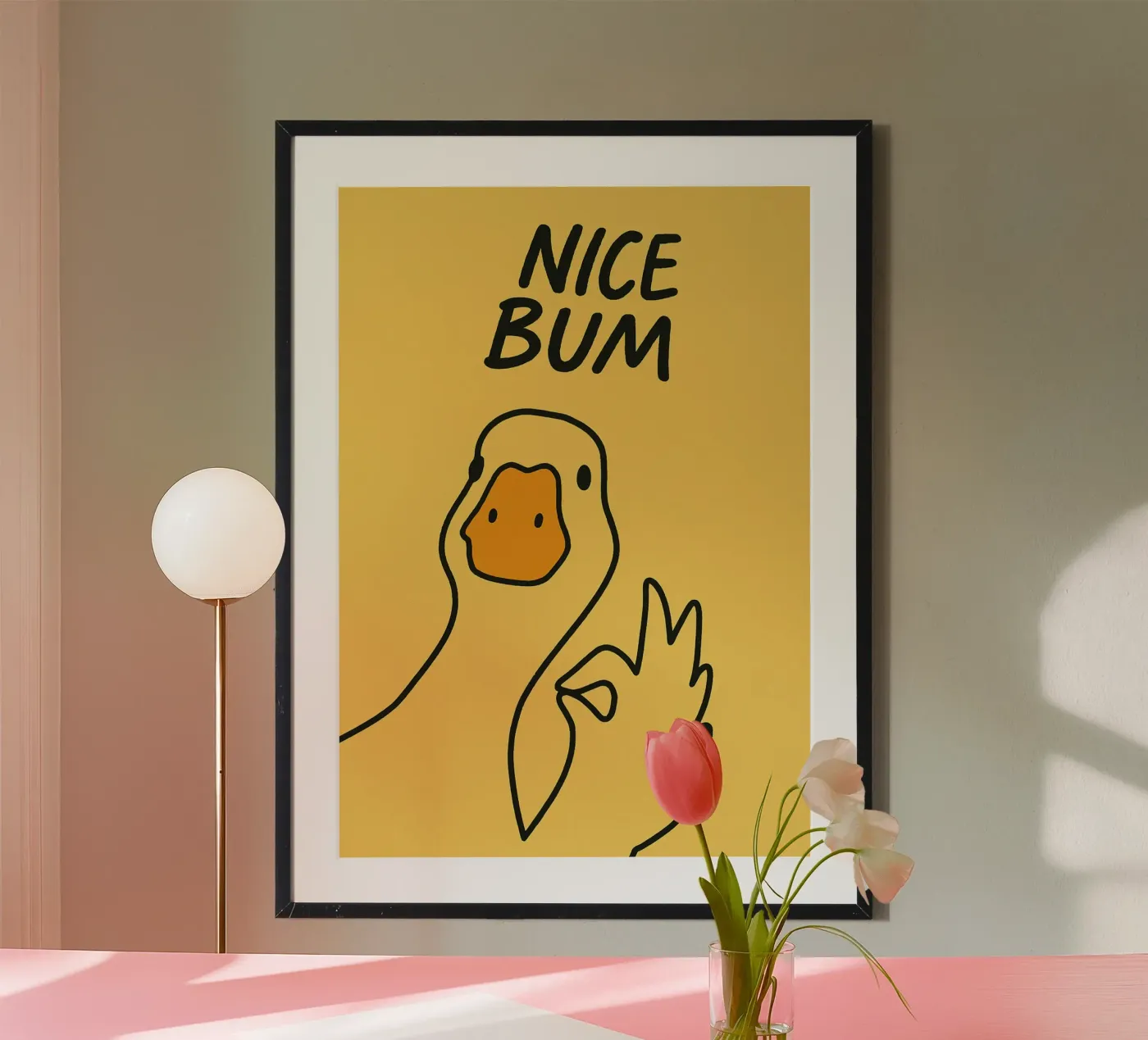 Nice Bum Funny Duck poster de the gindils