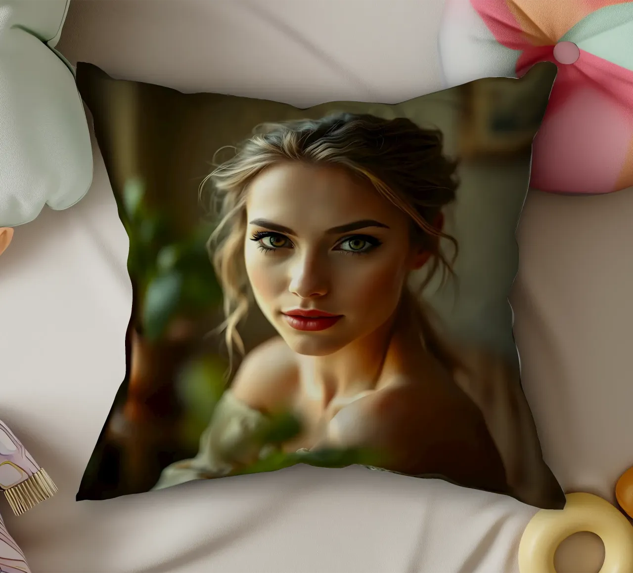 Portrait of a Lady decorative cushion by Anita's Dream