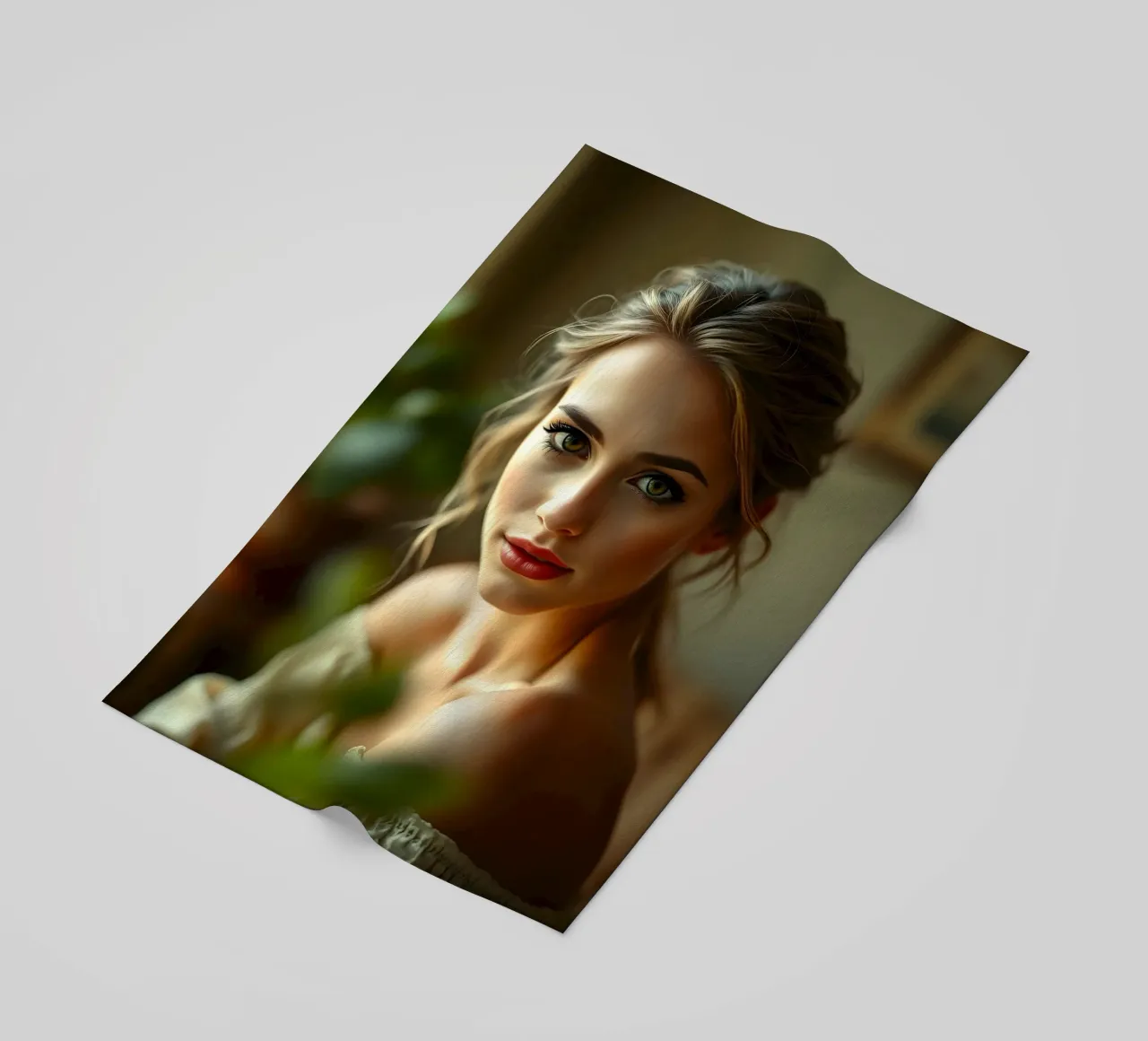 Portrait of a Lady beach towel by Anita's Dream