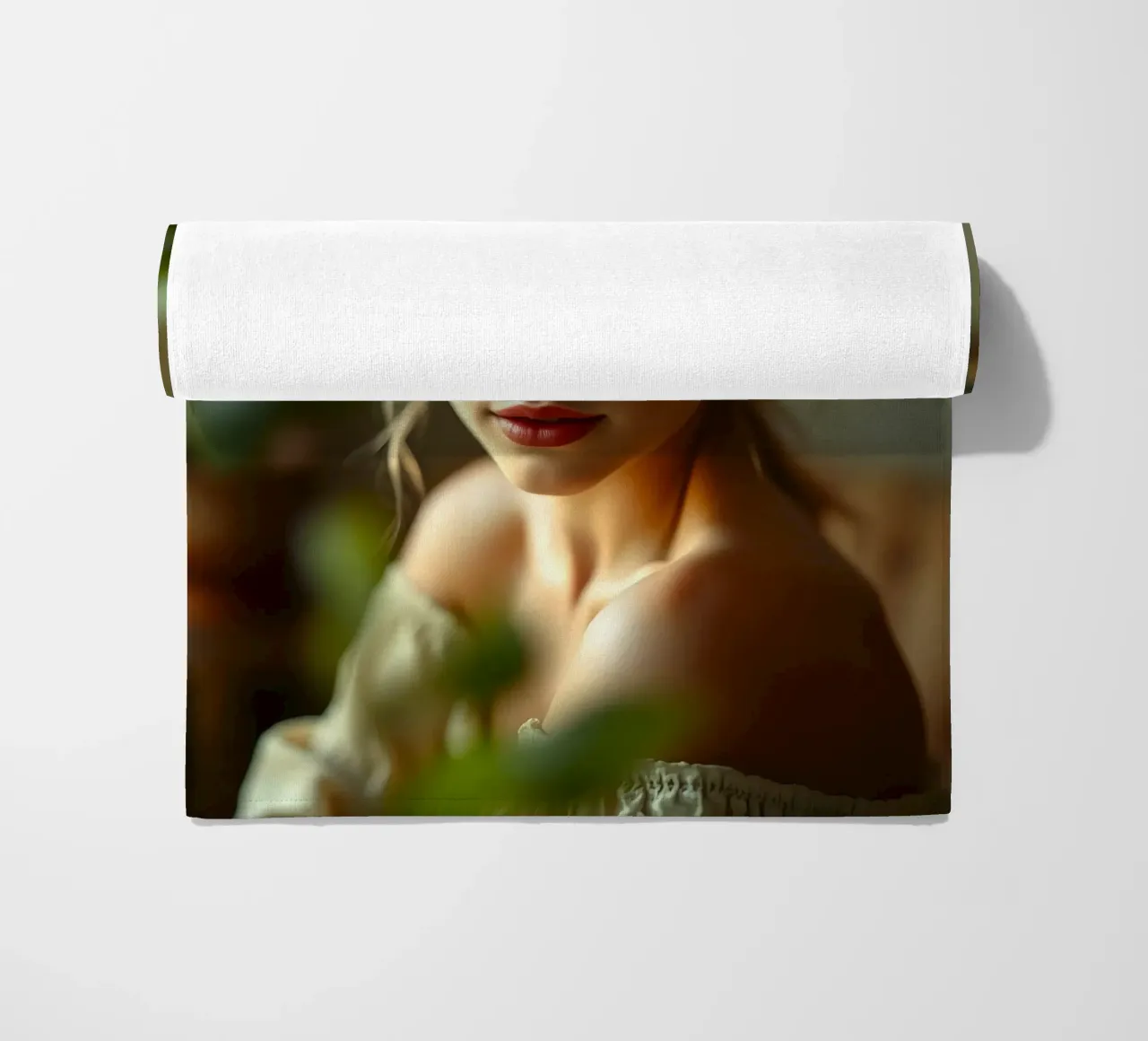 Portrait of a Lady beach towel by Anita's Dream