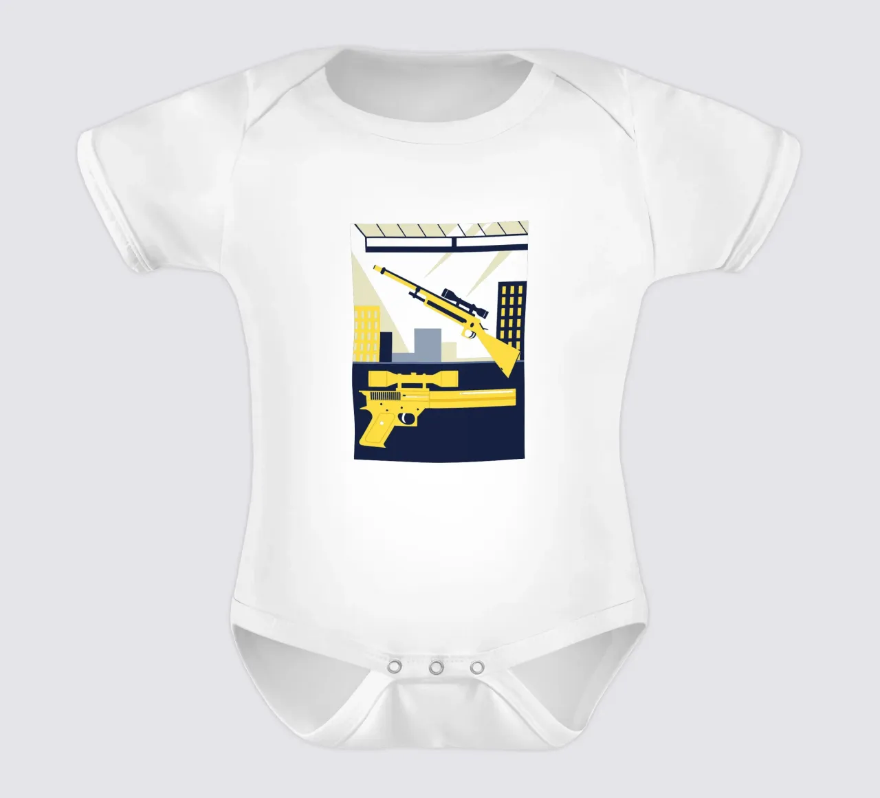 Pistool en sluipschutter babyrompertje korte mouwen van TODAY'S SHOP