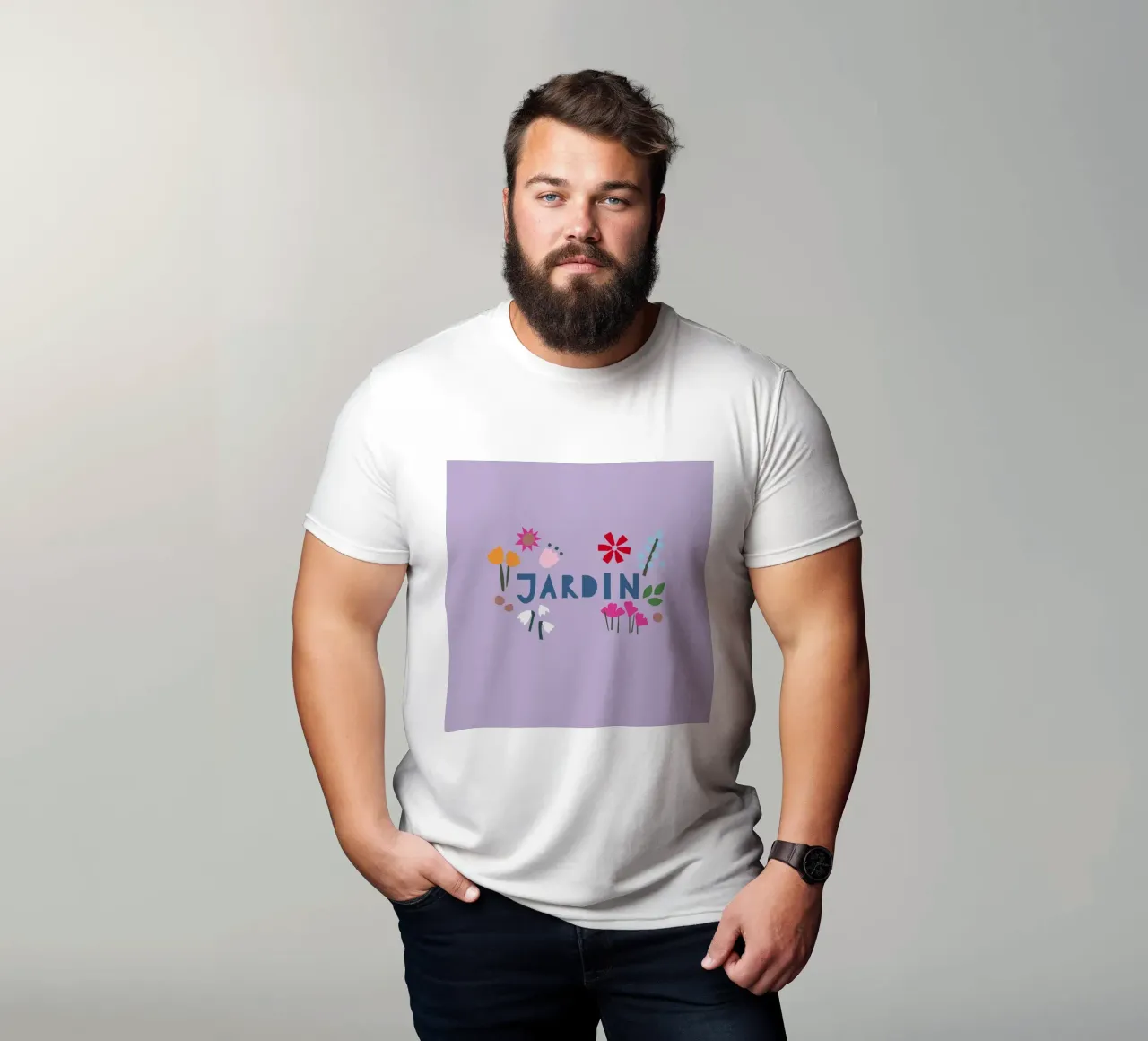Jardin Papercut flieder t-shirt da Iris Knabenschuh Design